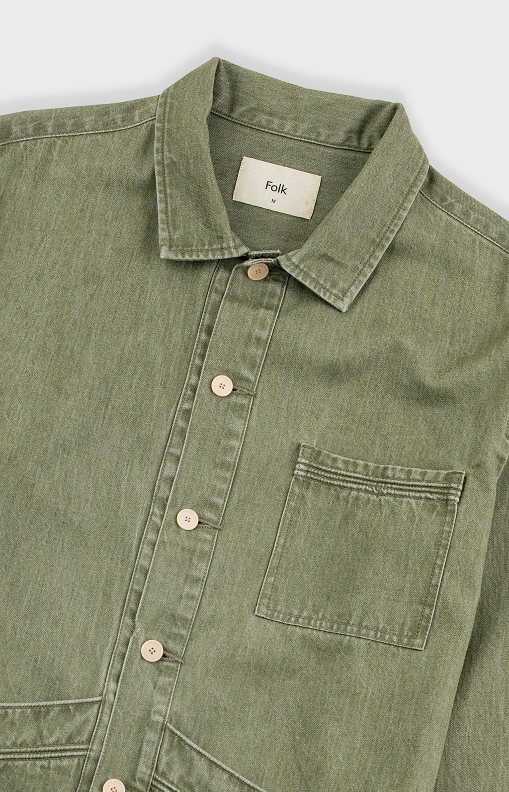 Meyer Shirt Jacket - Sage Lightweight Denim