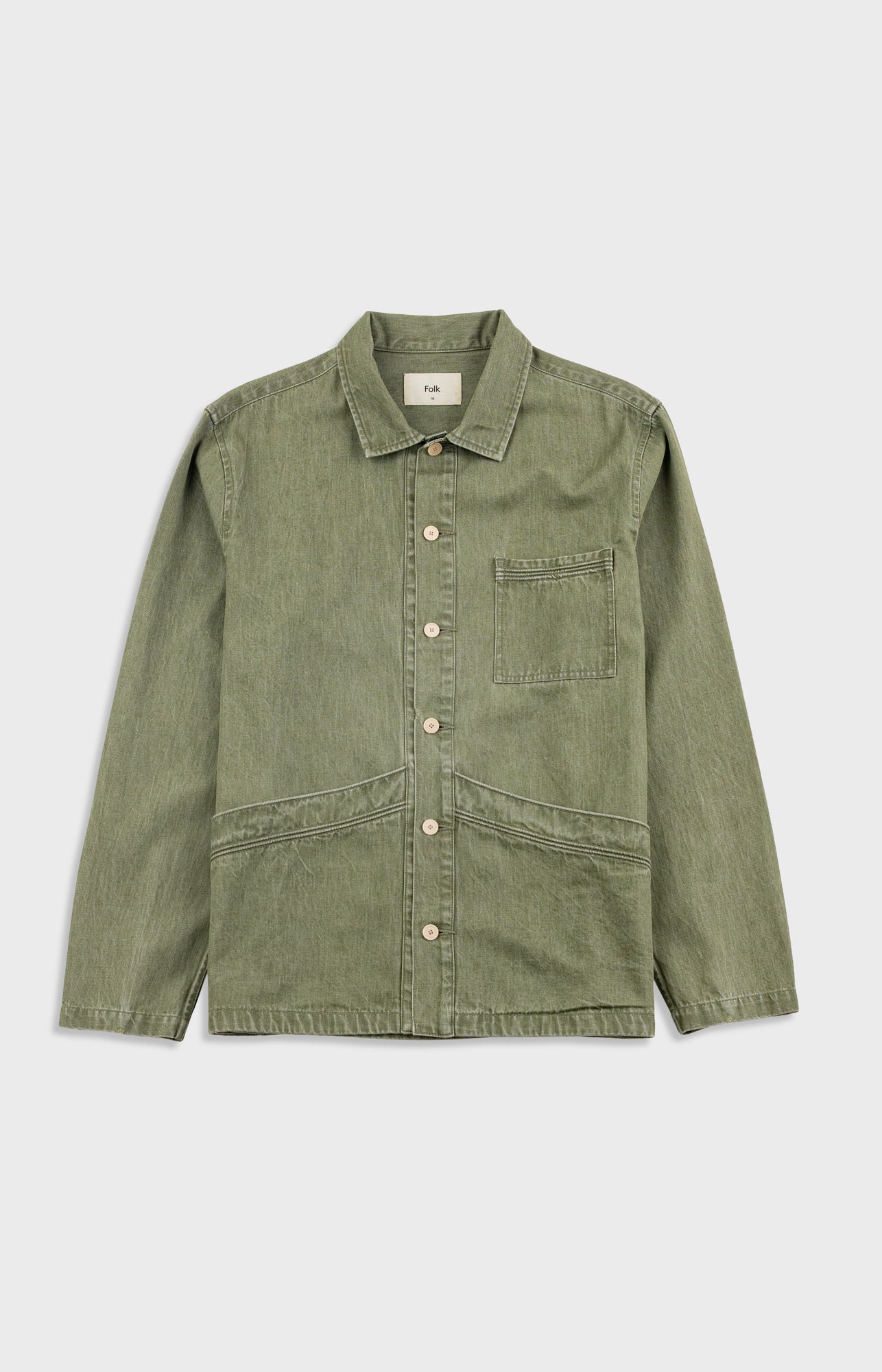 Meyer Shirt Jacket - Sage Lightweight Denim