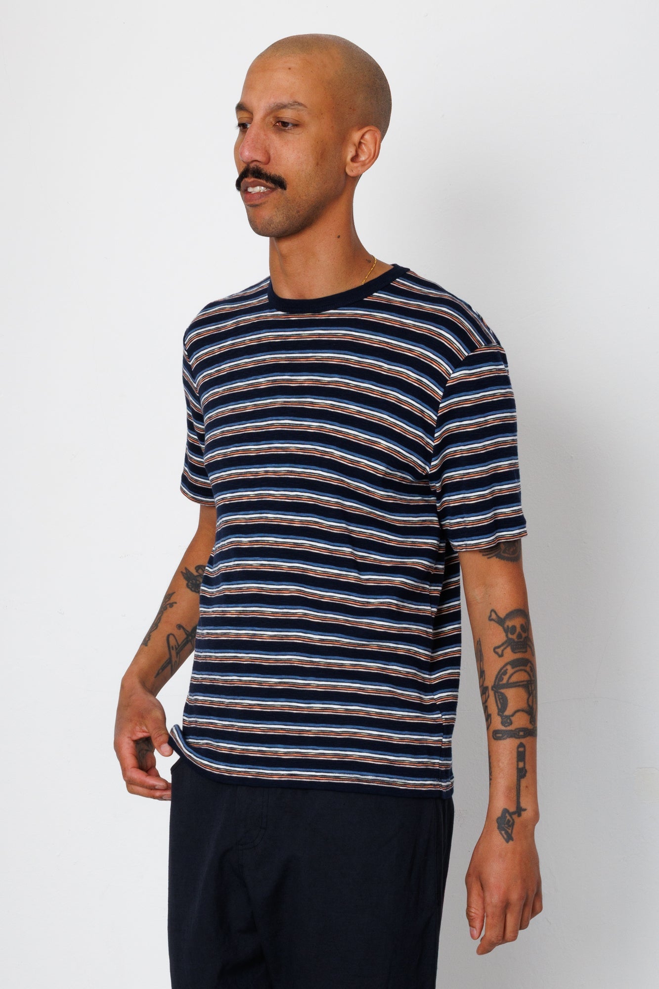 Multistripe T-Shirt - Blue Jungle Cat Stripe