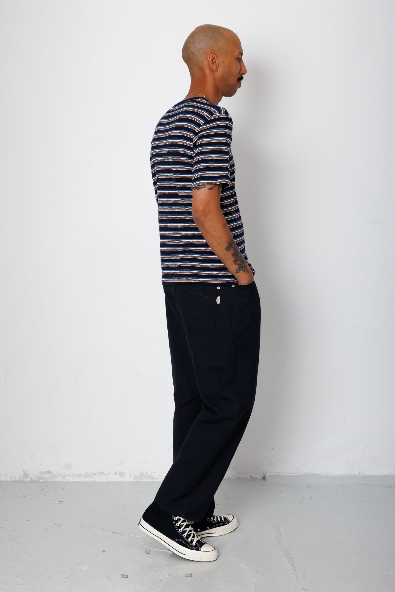 Multistripe T-Shirt - Blue Jungle Cat Stripe