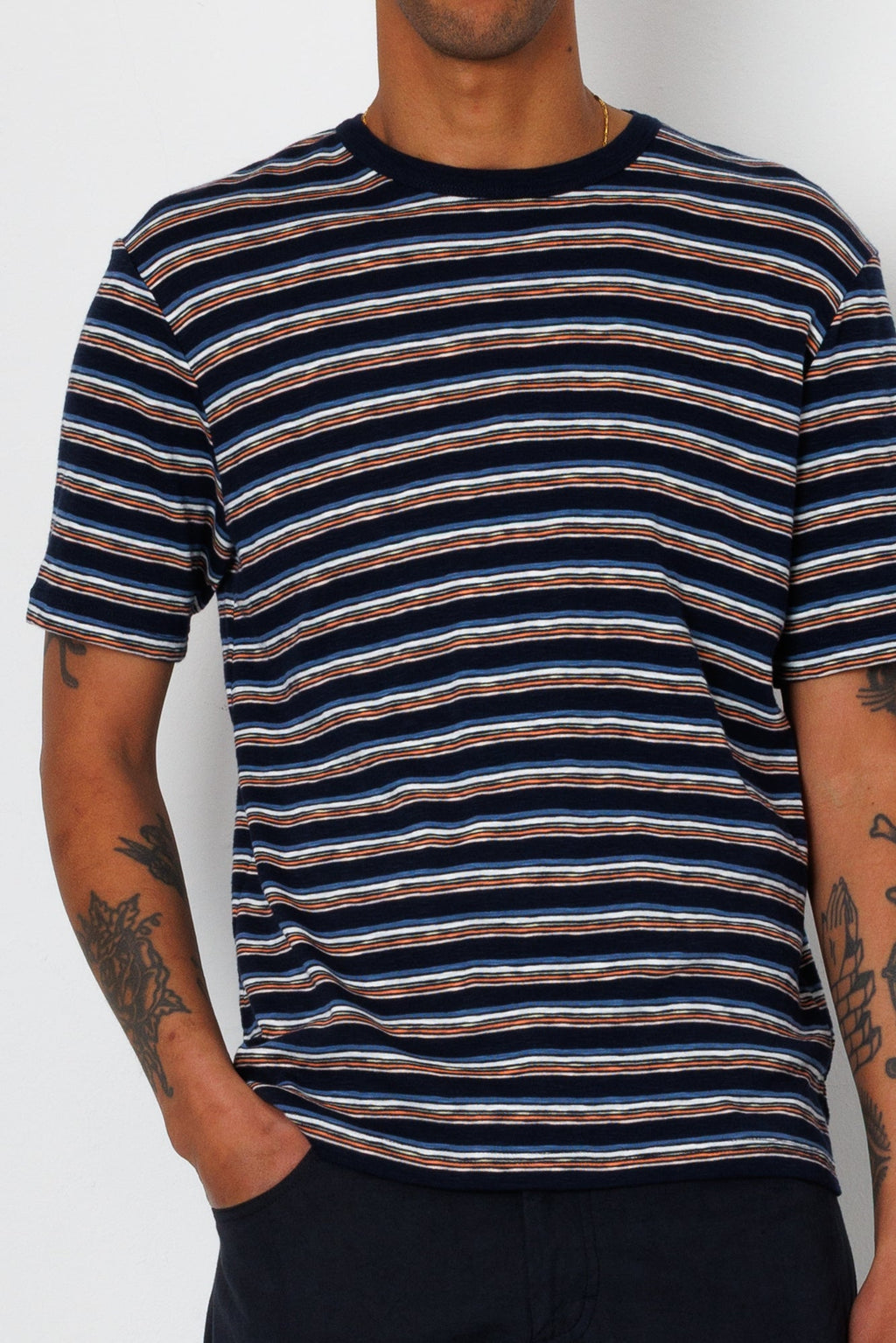 Multistripe T-Shirt - Blue Jungle Cat Stripe