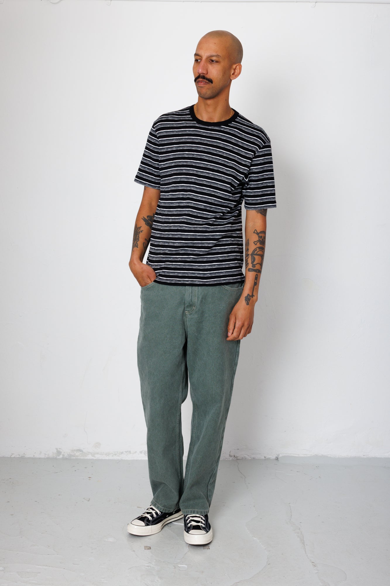 Multistripe T-Shirt - Black Comet Stripe