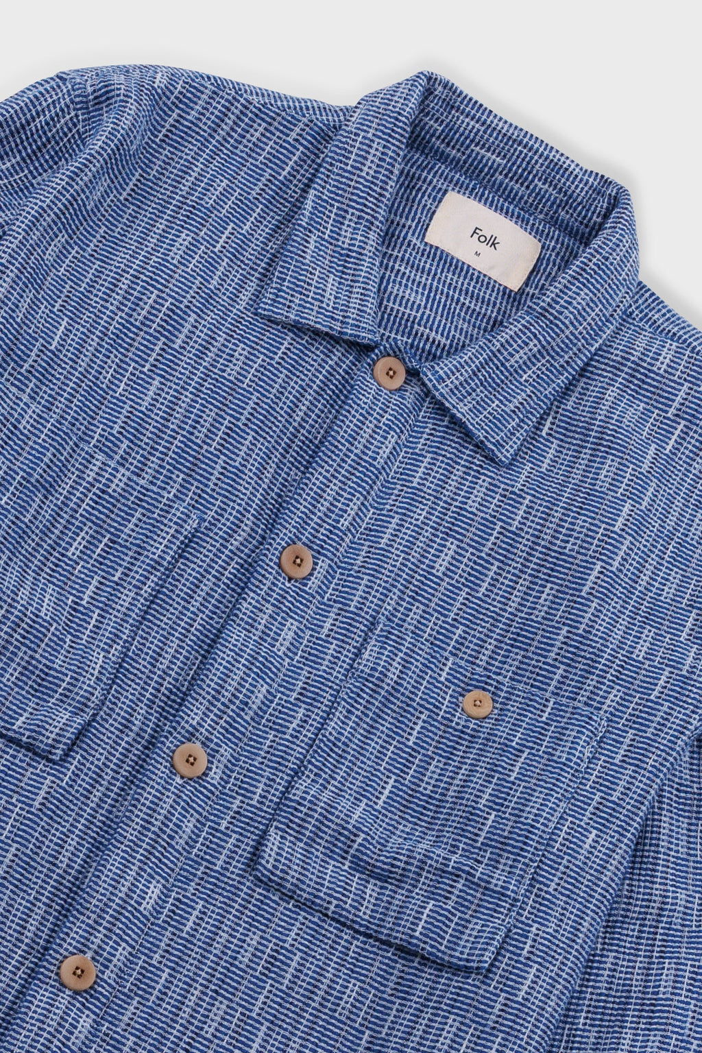 Patch Overshirt - Blue Basketweave