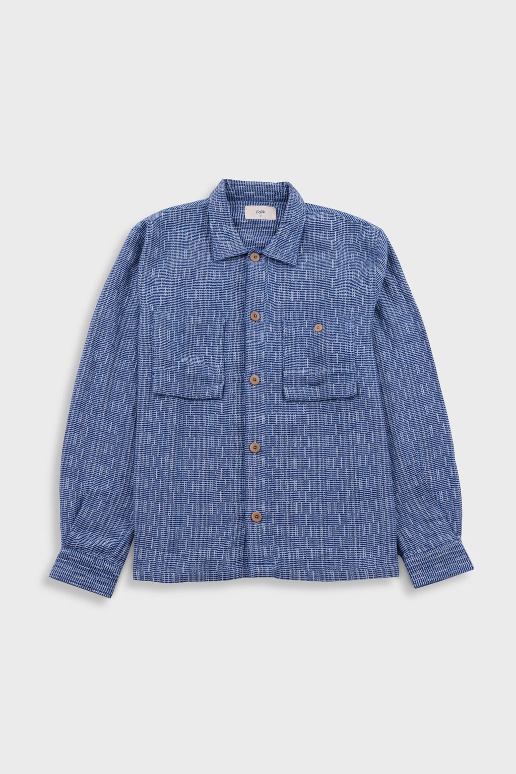 Patch Overshirt - Blue Basketweave