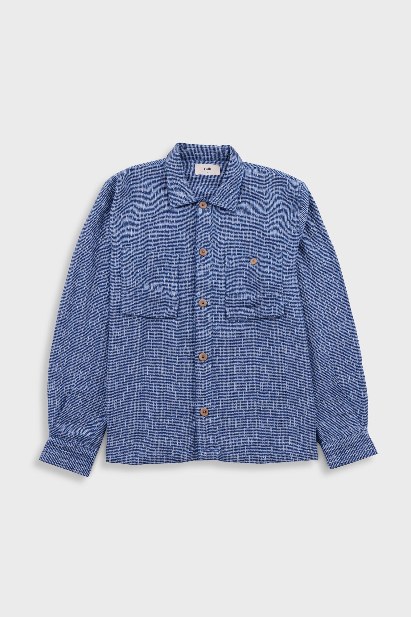 Patch Overshirt - Blue Basketweave