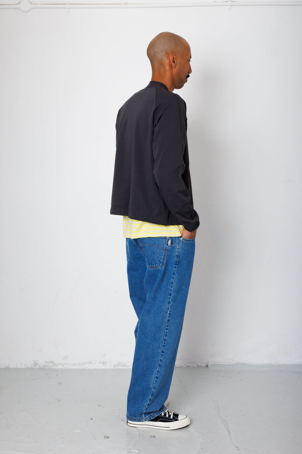 Pintuck Jersey Bomber - Charcoal