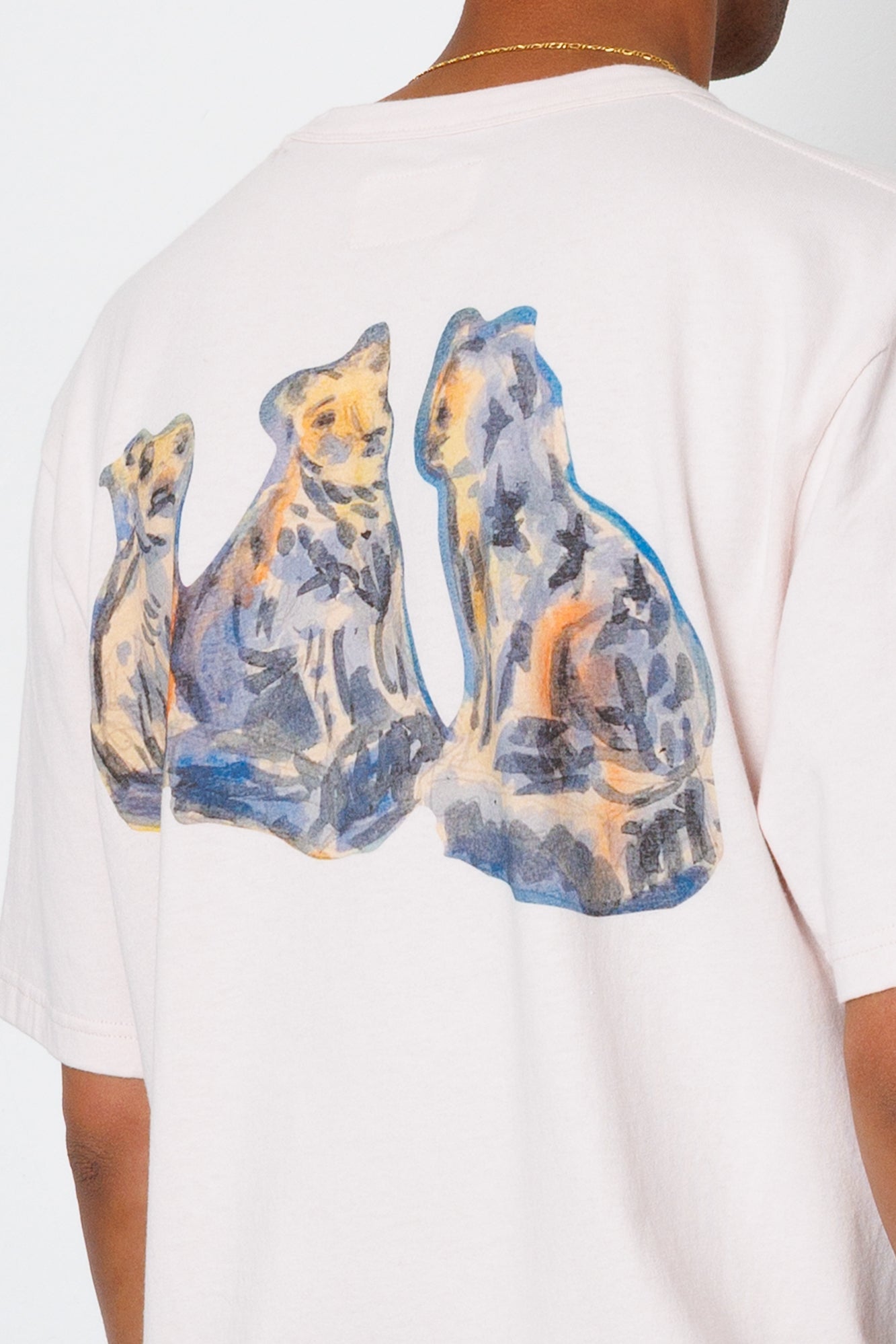 Relaxed T-Shirt - Light Pink Jungle Cat | Folk x Goss Brothers