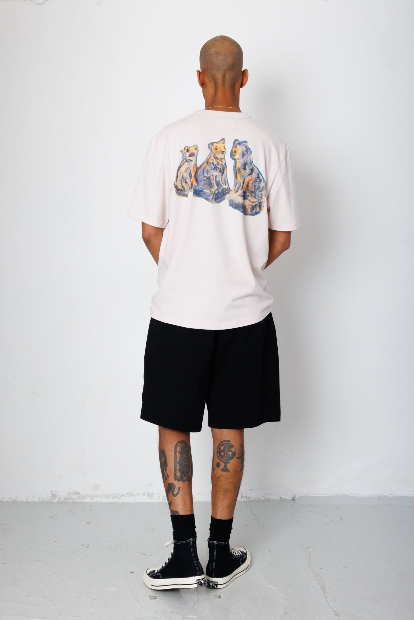 Relaxed T-Shirt - Light Pink Jungle Cat | Folk x Goss Brothers