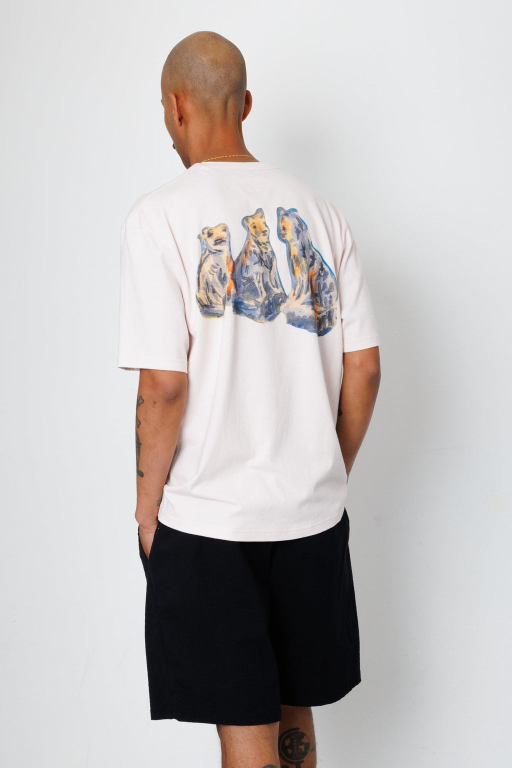 Relaxed T-Shirt - Light Pink Jungle Cat | Folk x Goss Brothers