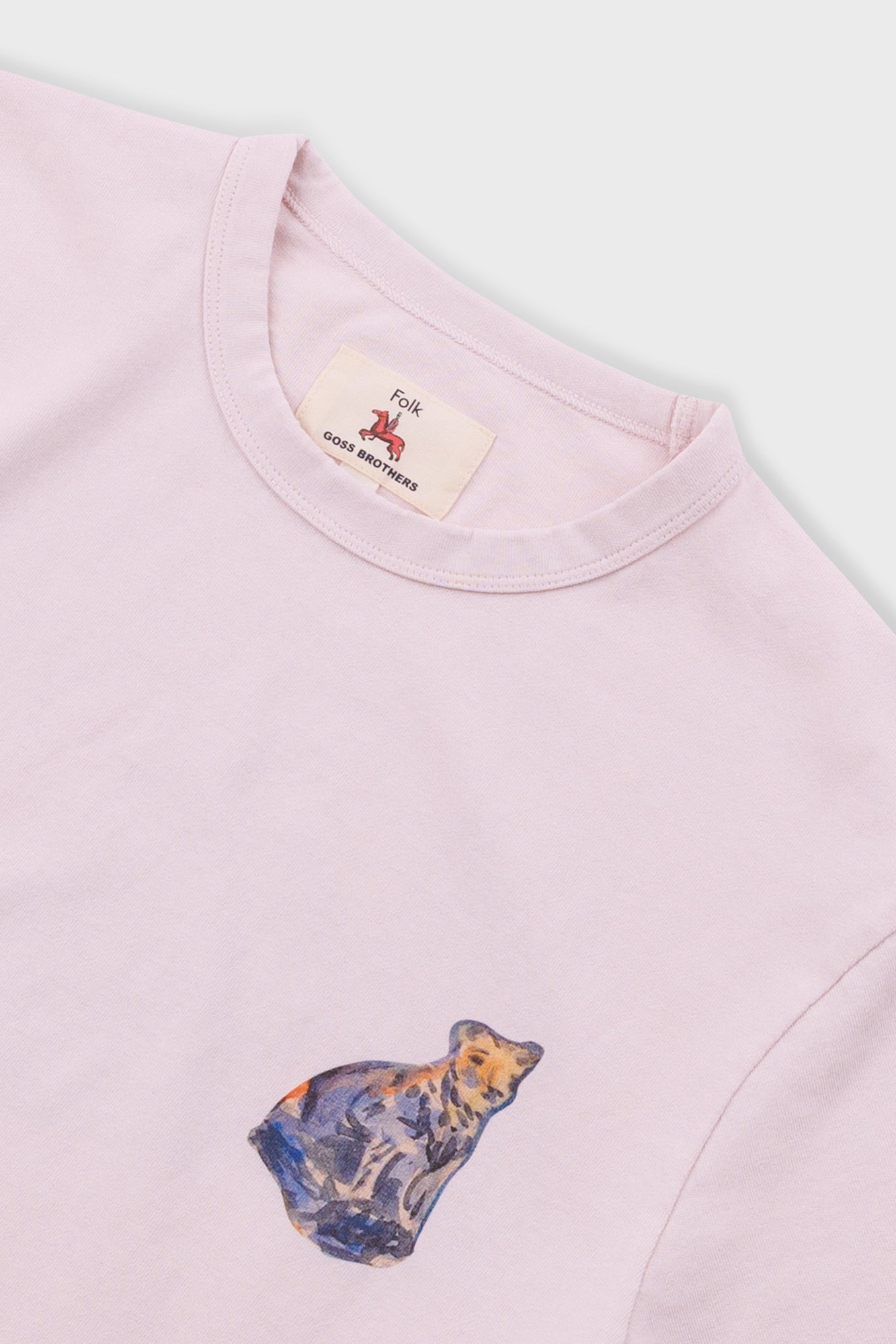 Relaxed T-Shirt - Light Pink Jungle Cat | Folk x Goss Brothers