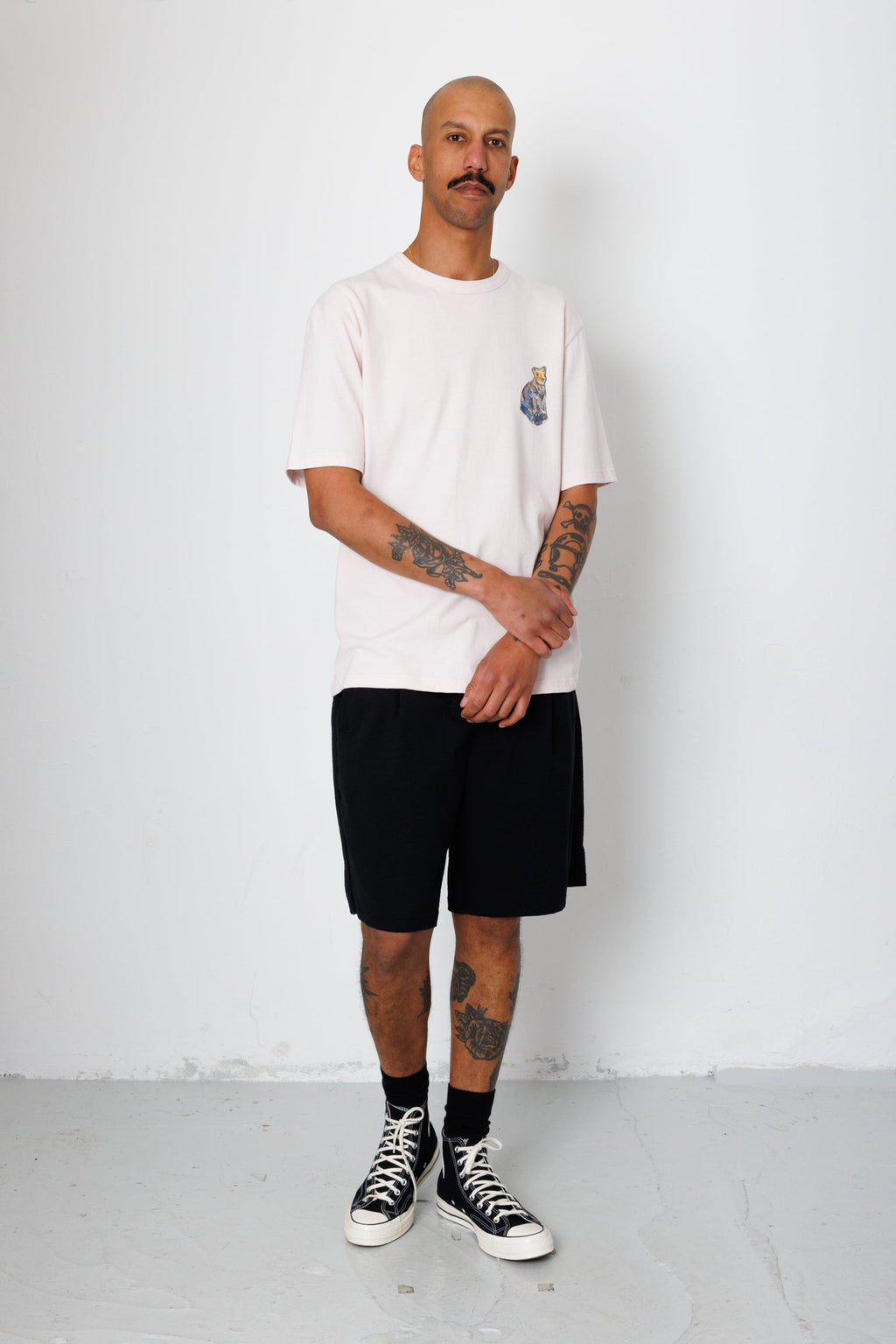 Relaxed T-Shirt - Light Pink Jungle Cat | Folk x Goss Brothers