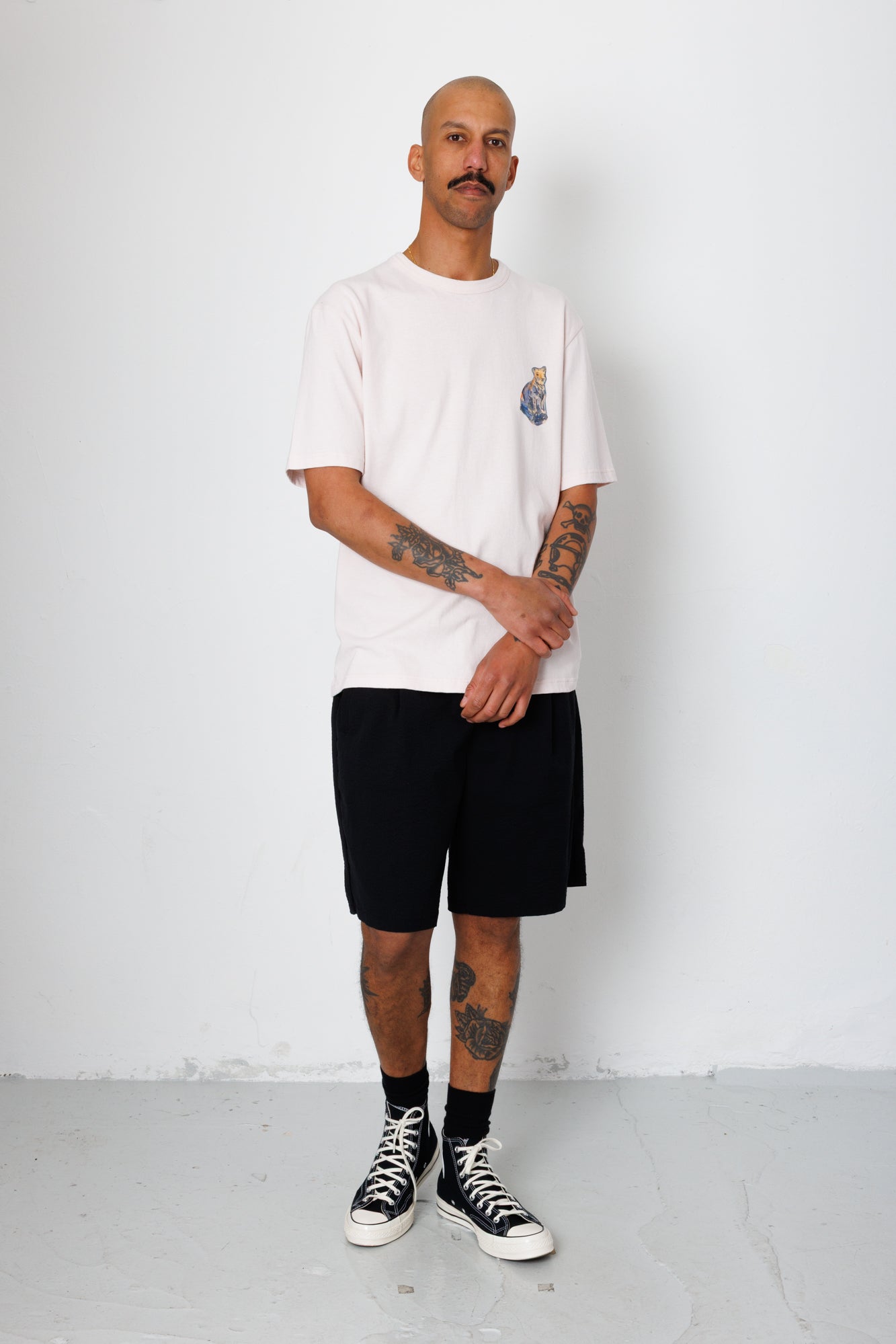 Relaxed T-Shirt - Light Pink Jungle Cat | Folk x Goss Brothers