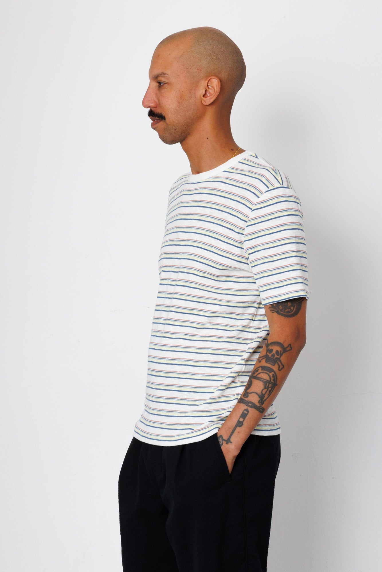 Multistripe T-Shirt - Ecru Paradiso Stripe