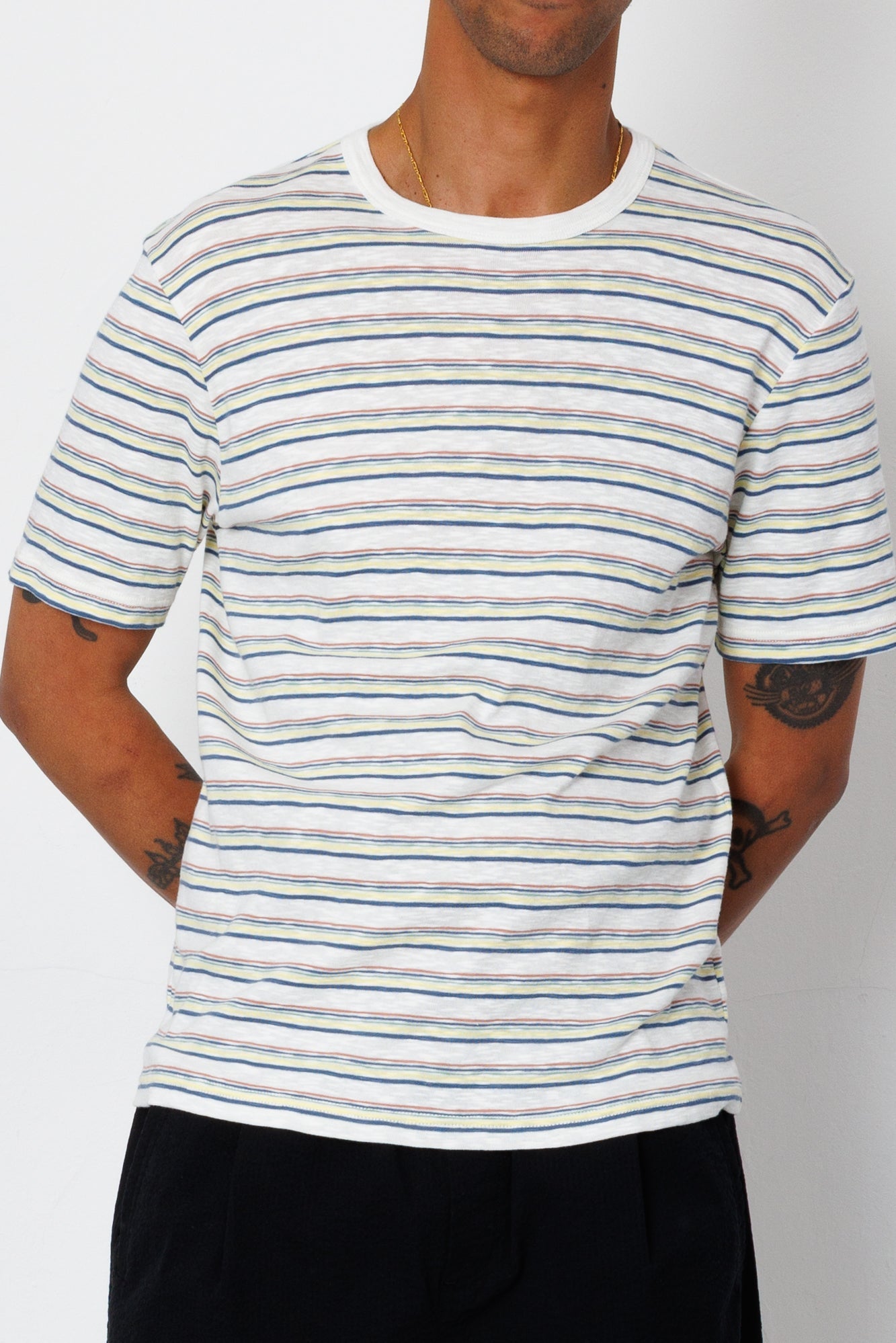 Multistripe T-Shirt - Ecru Paradiso Stripe