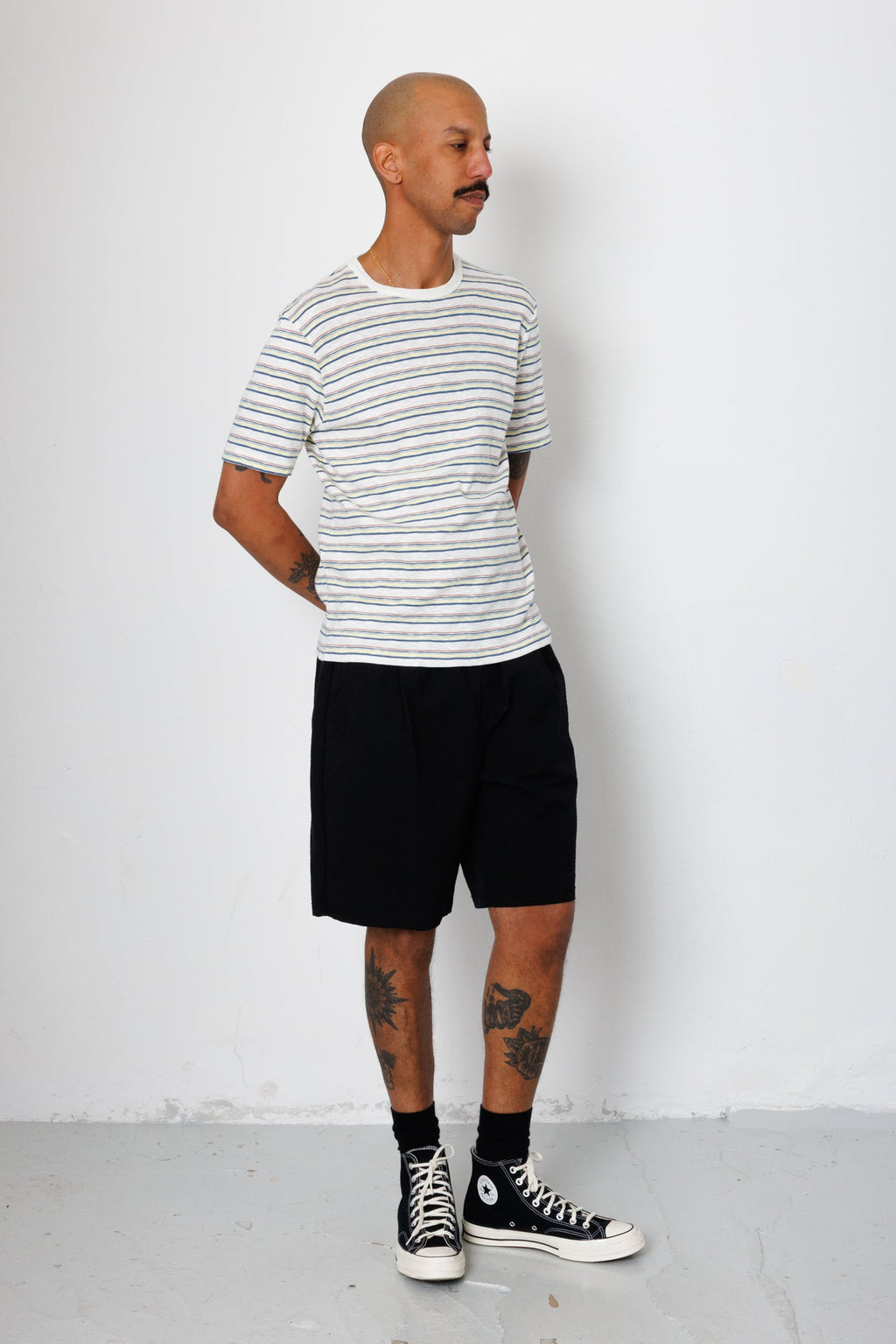 Relaxed Assembly Short - Black Seersucker