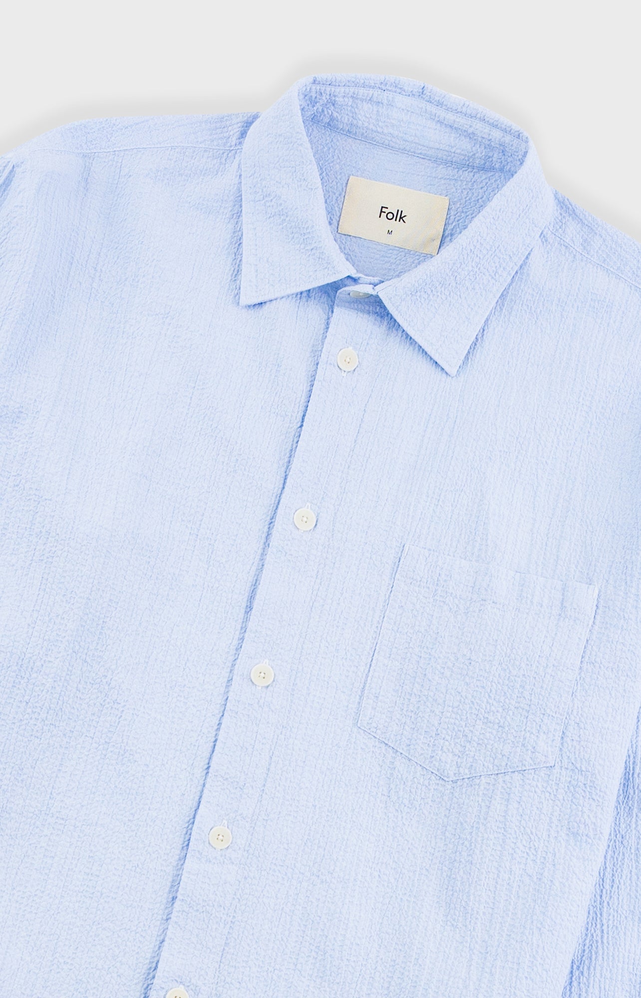 Relaxed Fit Shirt - Light Blue Texture