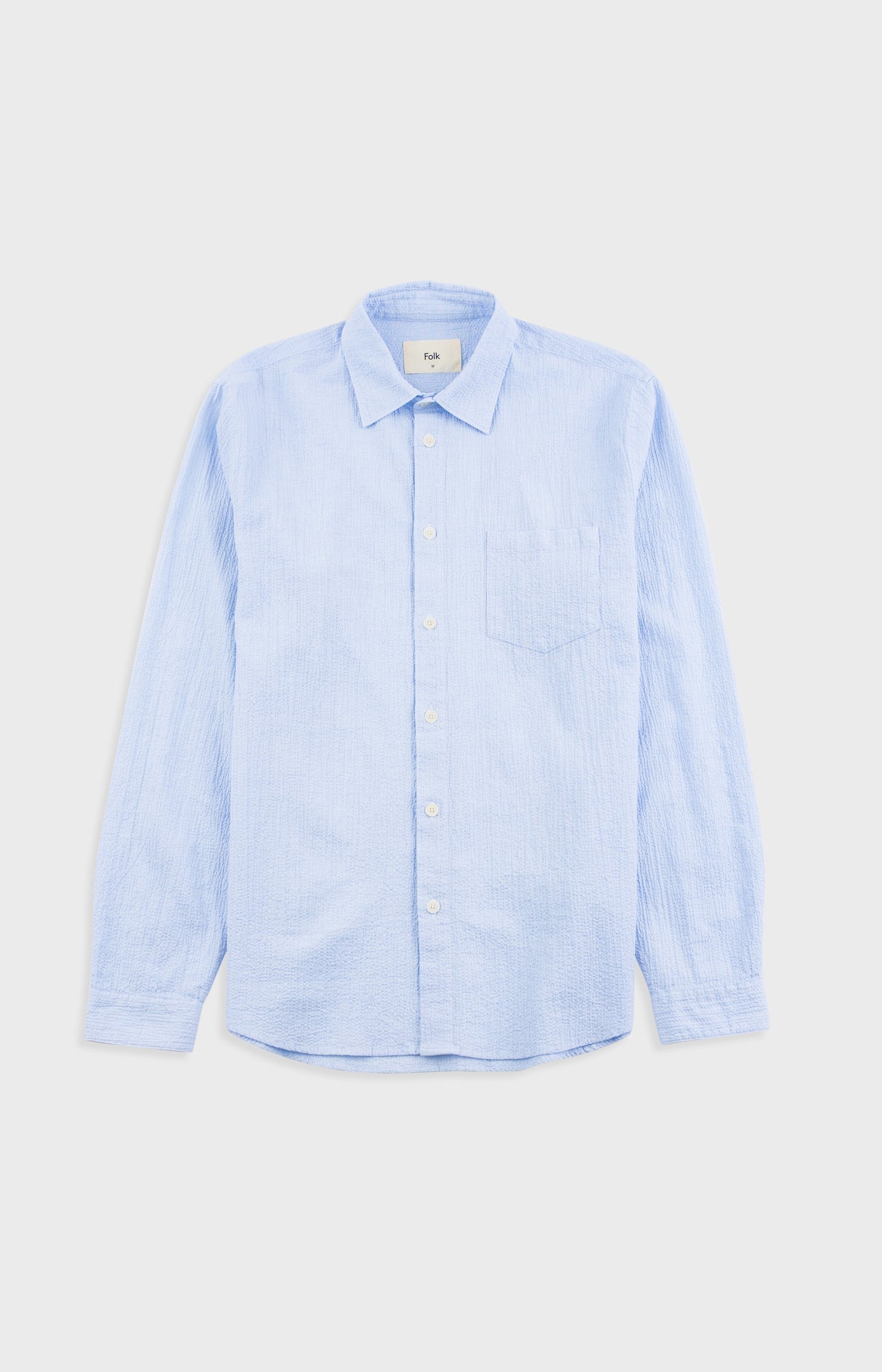 Relaxed Fit Shirt - Light Blue Texture