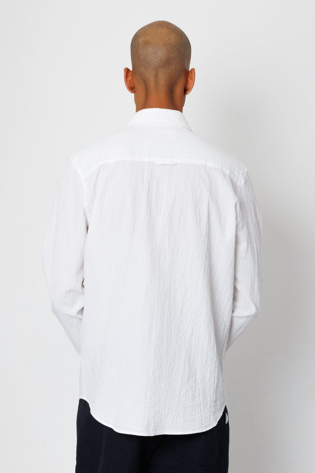 Relaxed Fit Shirt - White Bubble Seersucker