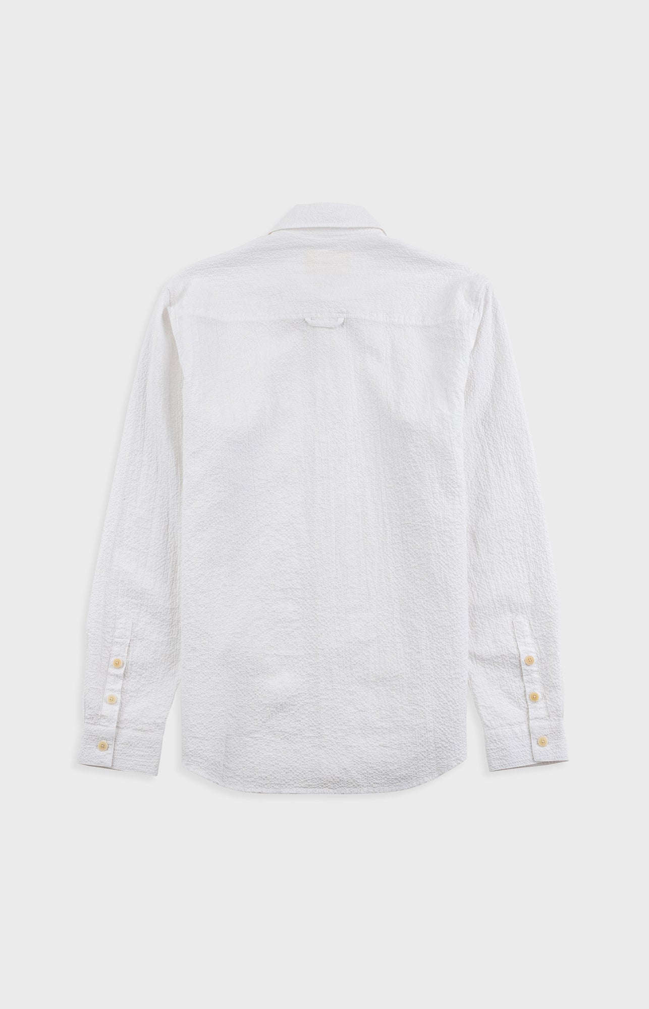 Relaxed Fit Shirt - White Bubble Seersucker
