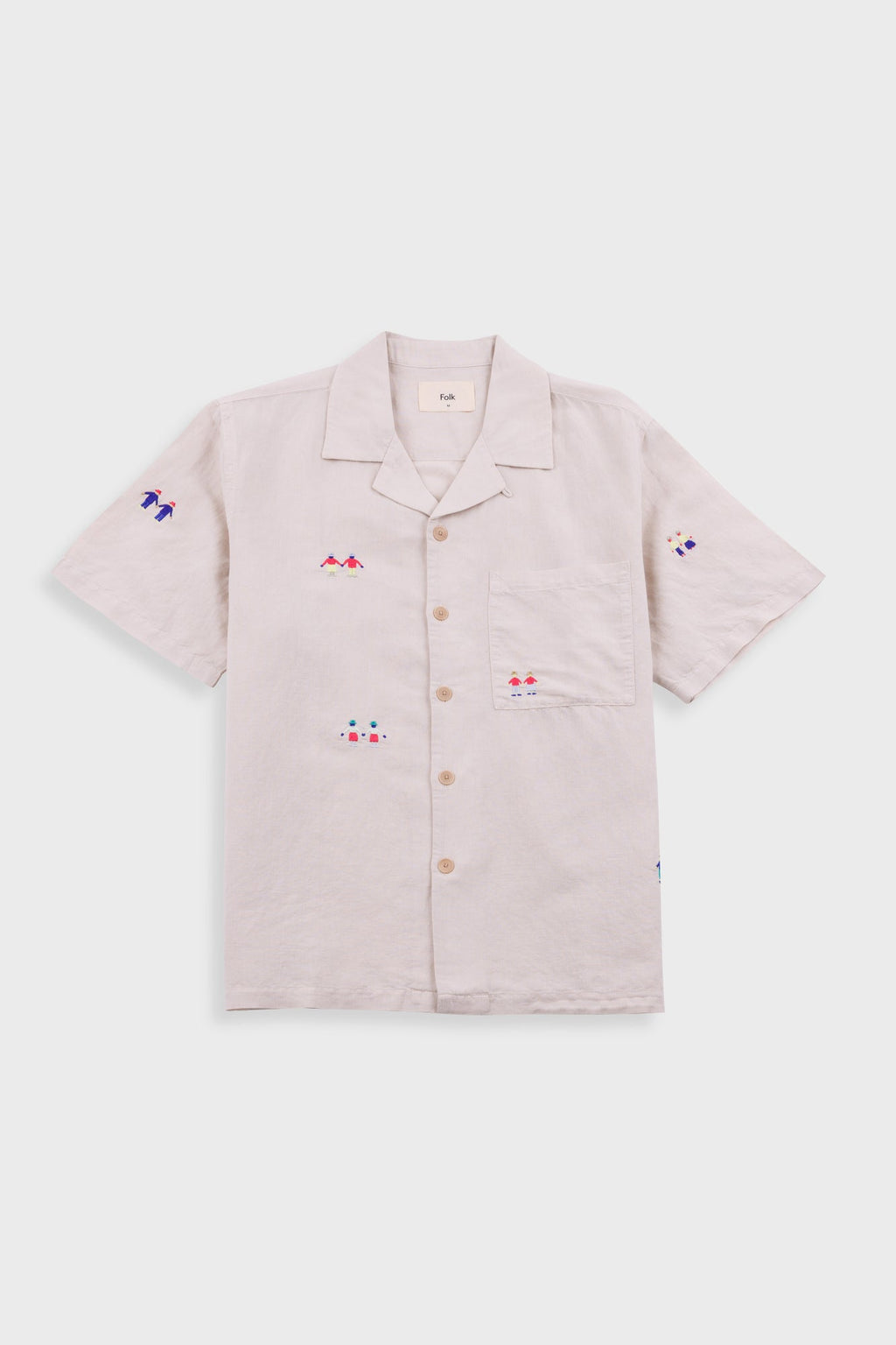 Relaxed Soft Collar Shirt - Ecru Embroidery | END. Exclusive
