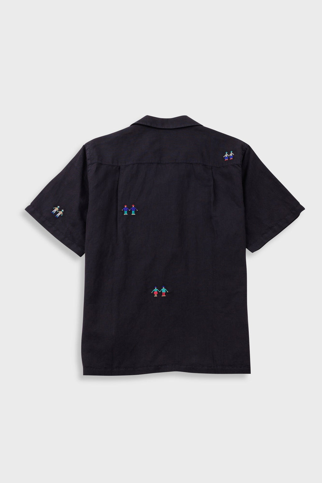Relaxed Soft Collar Shirt - Soft Black Embroidery | END. Exclusive