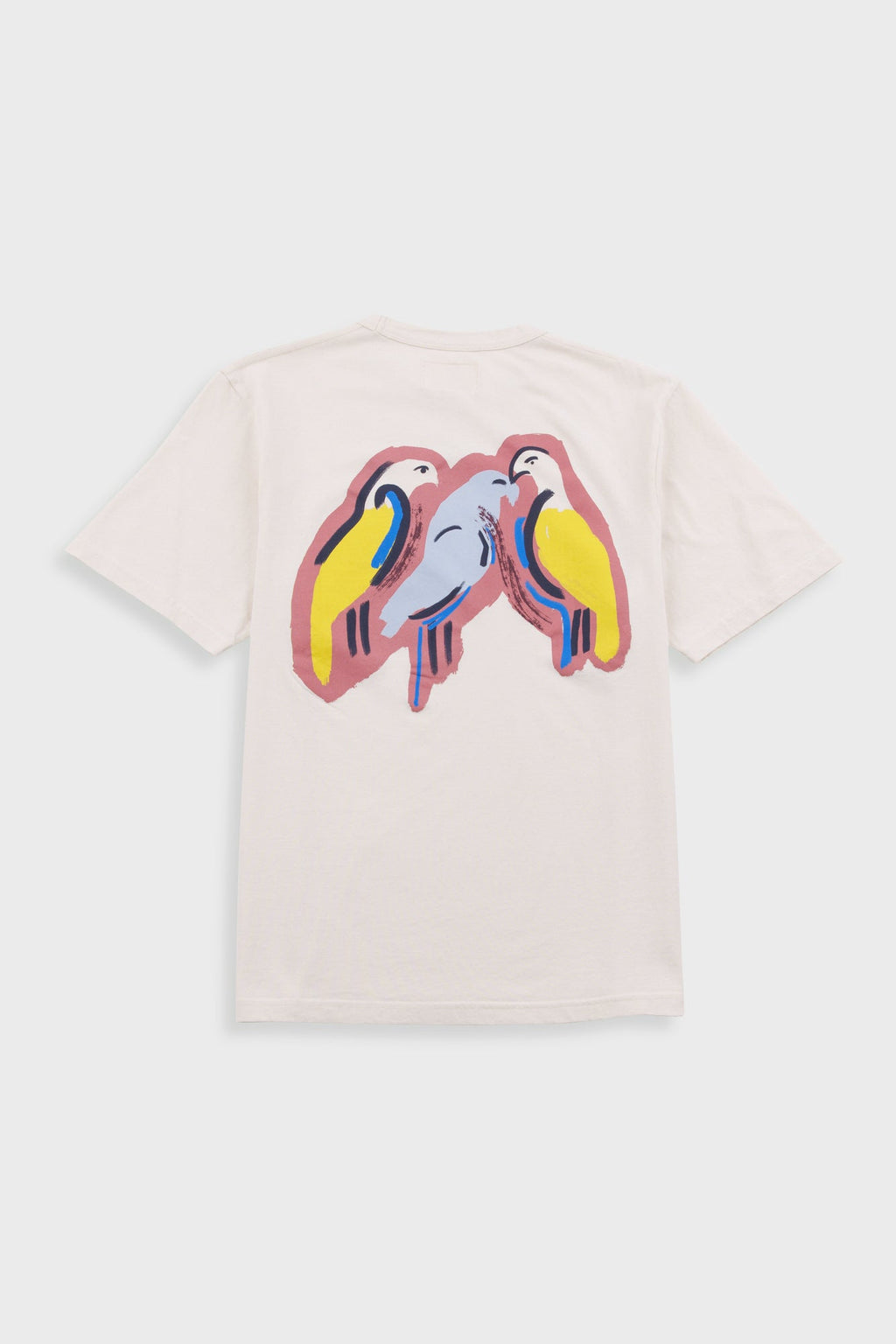 Relaxed T-Shirt - Ecru Parrot Print | Folk x Goss Brothers