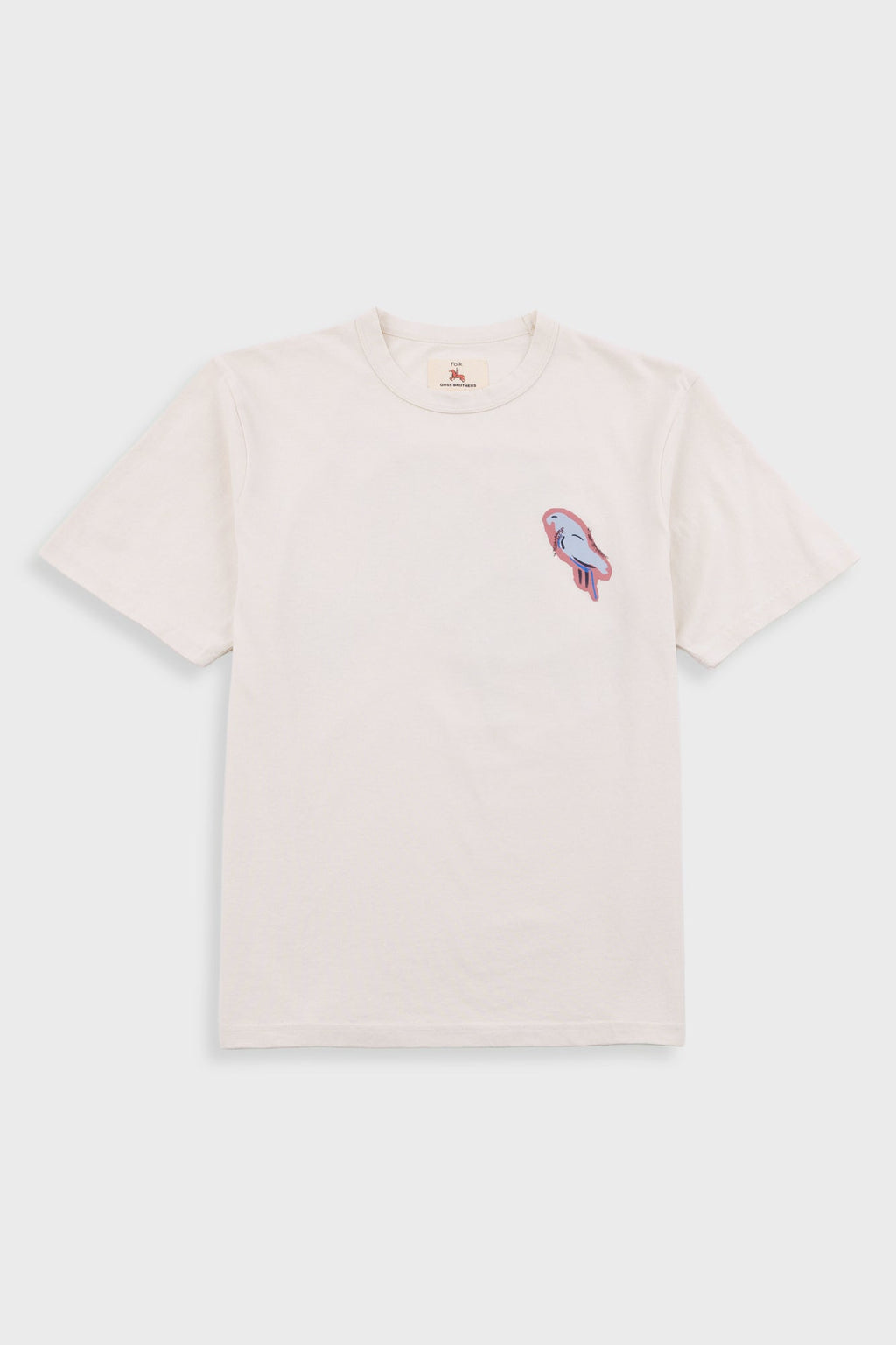 Relaxed T-Shirt - Ecru Parrot Print | Folk x Goss Brothers