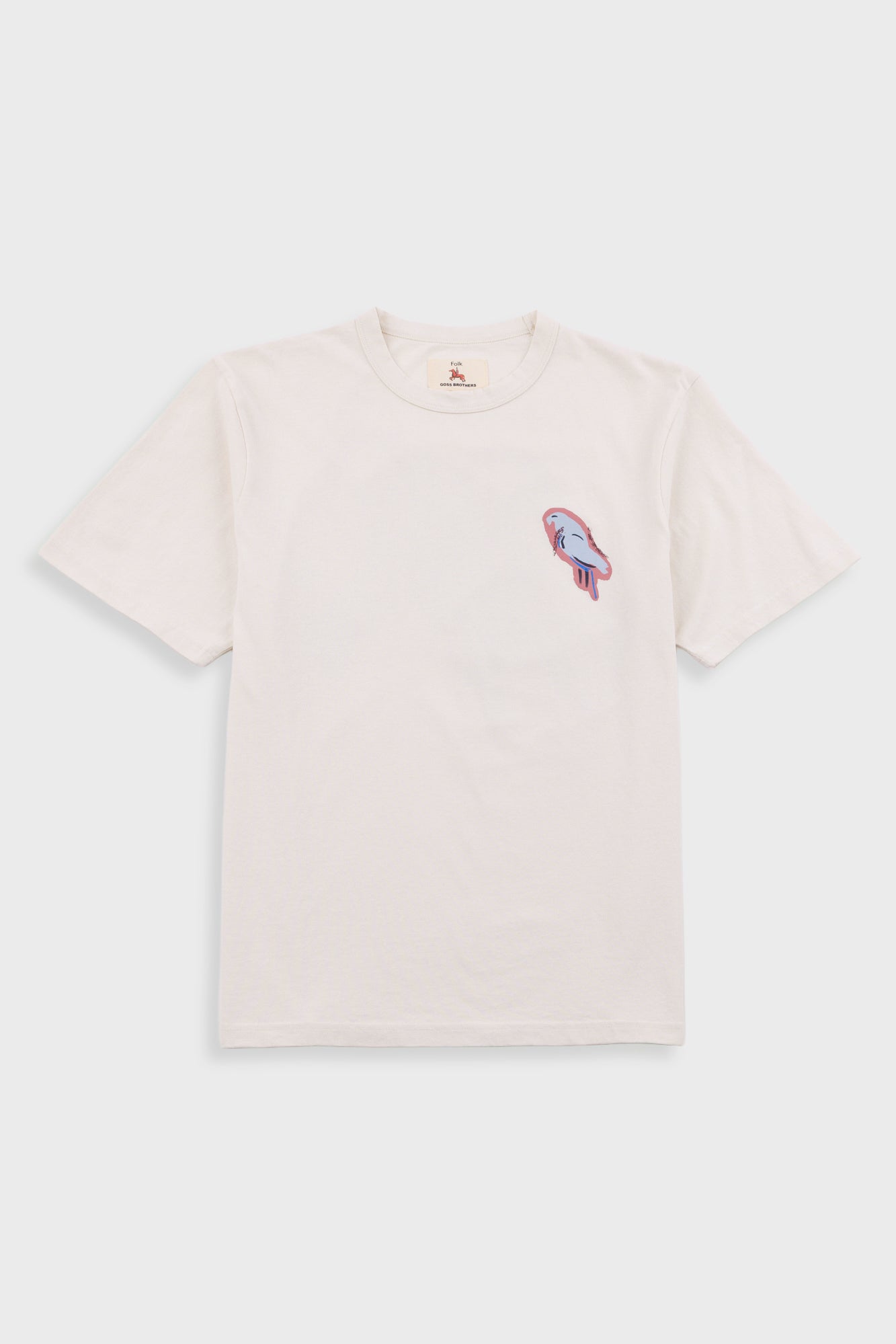 Relaxed T-Shirt - Ecru Parrot Print | Folk x Goss Brothers