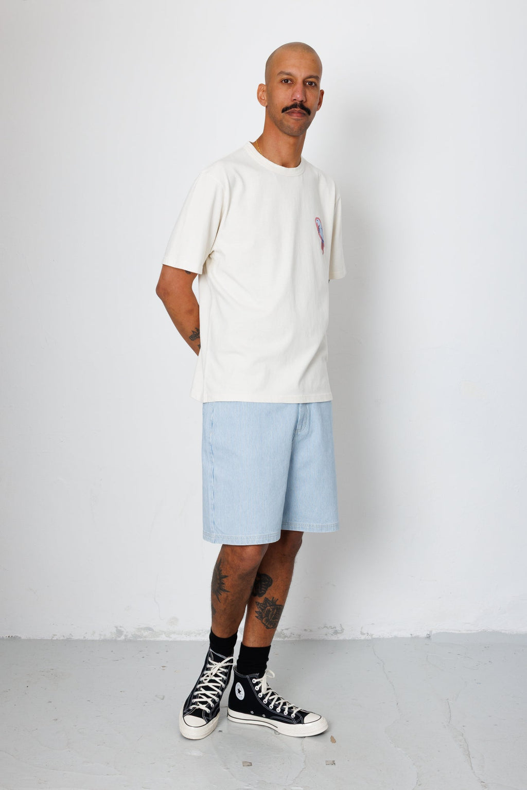 Relaxed T-Shirt - Ecru Parrot Print | Folk x Goss Brothers