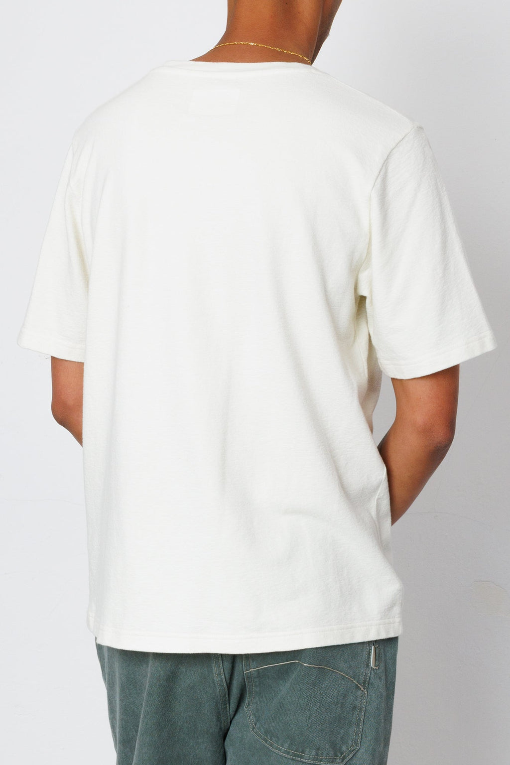Short Sleeve Textured T-Shirt - Ecru