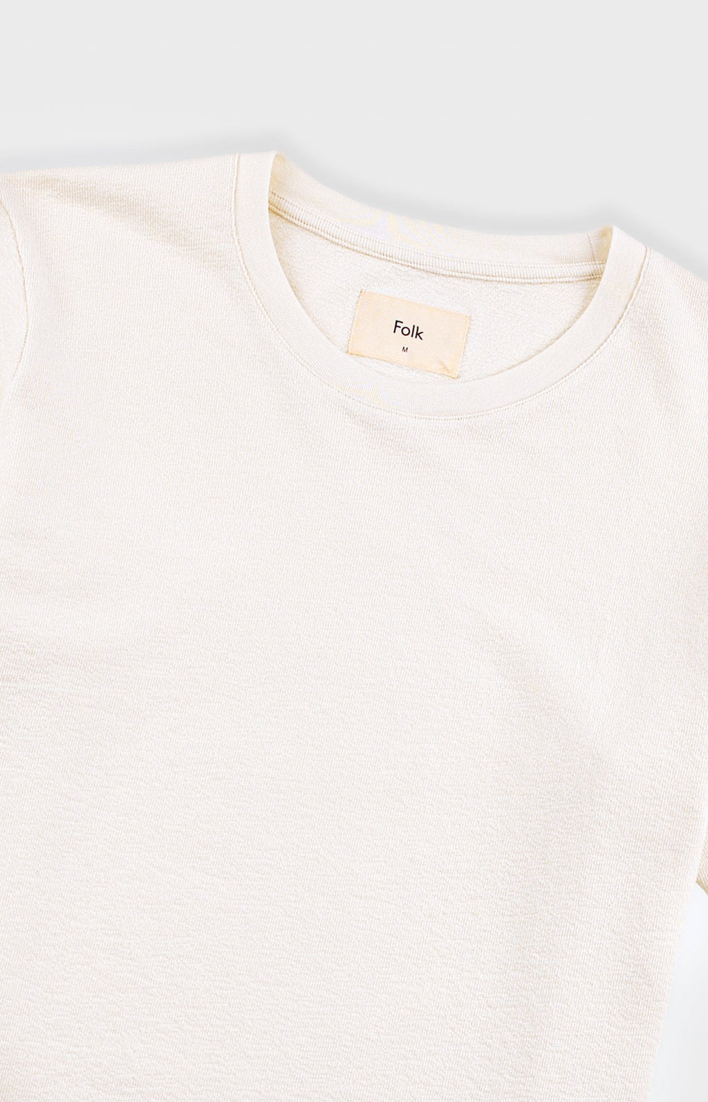 Short Sleeve Textured T-Shirt - Ecru