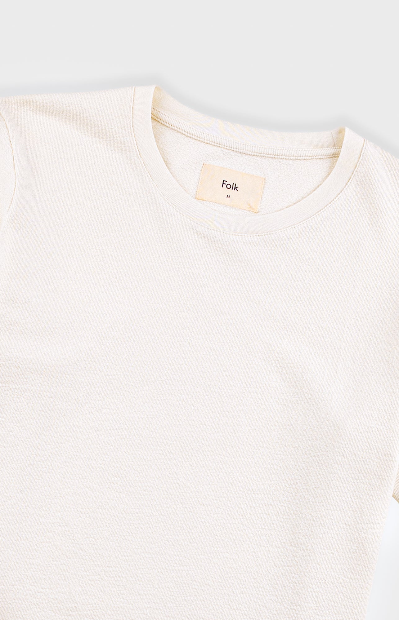 Short Sleeve Textured T-Shirt - Ecru