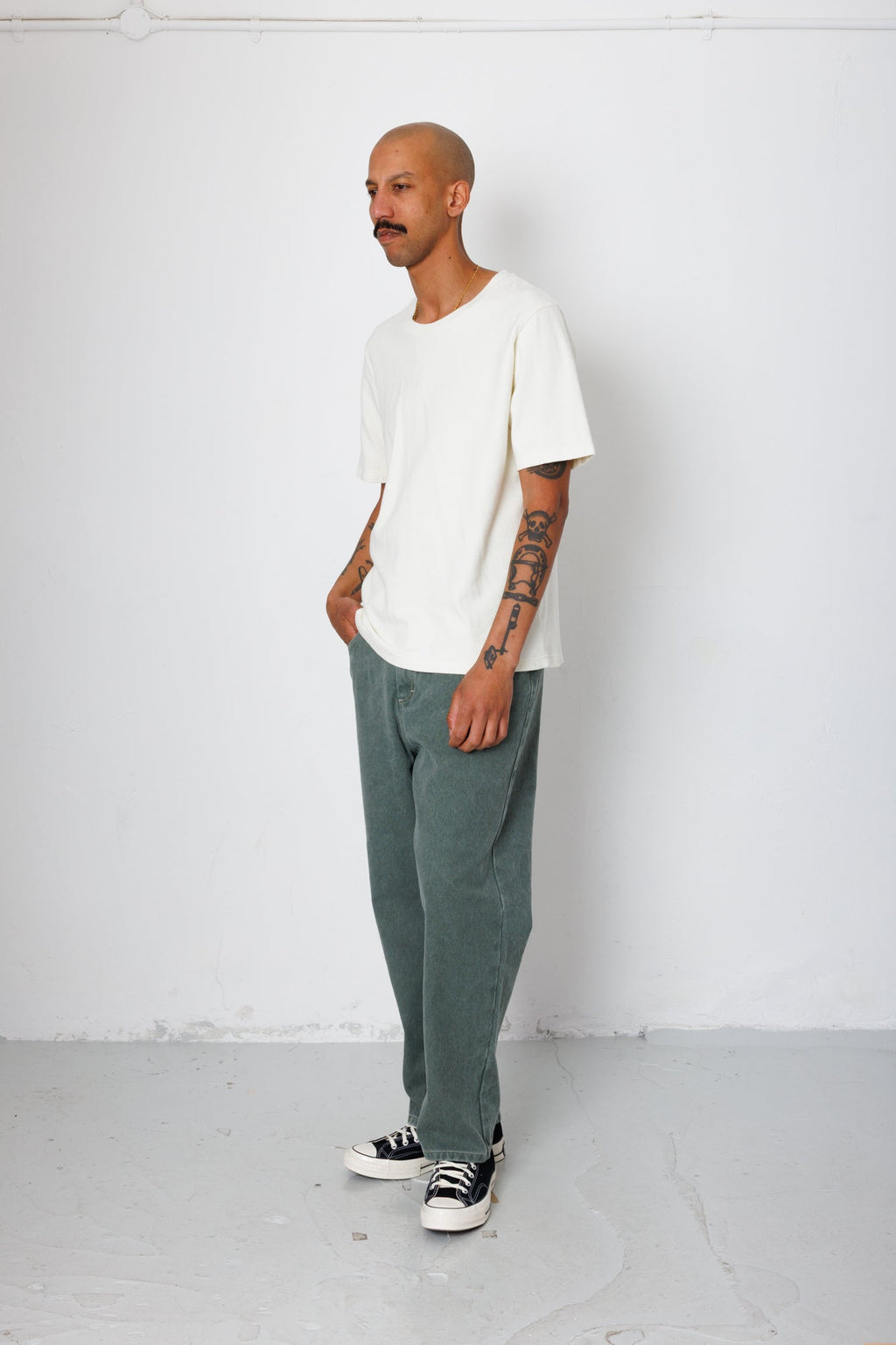 Short Sleeve Textured T-Shirt - Ecru