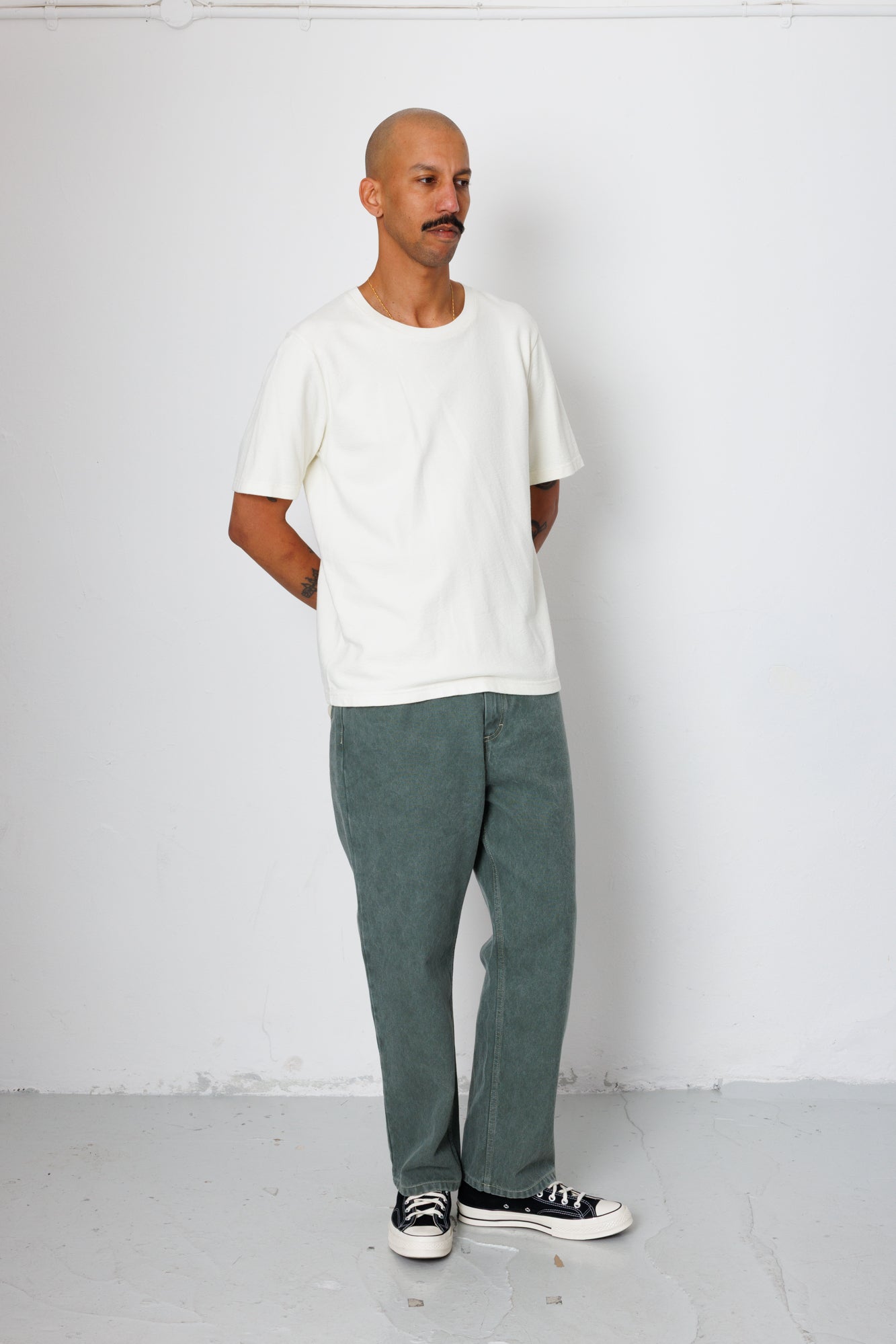 Short Sleeve Textured T-Shirt - Ecru