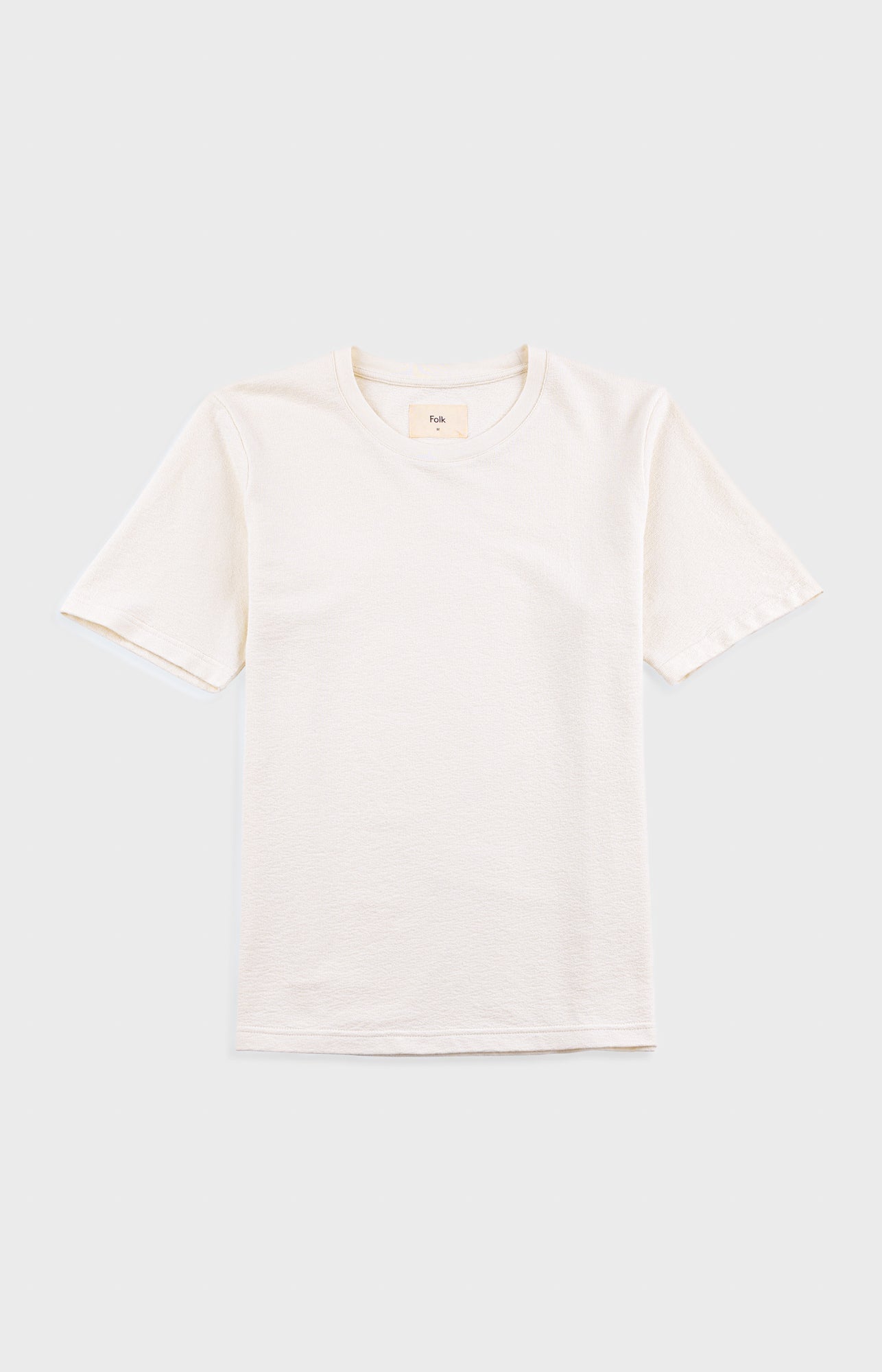 Short Sleeve Textured T-Shirt - Ecru