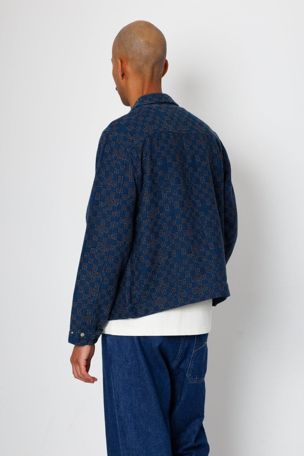 Signal Blouson - Indigo Mix Checkerboard
