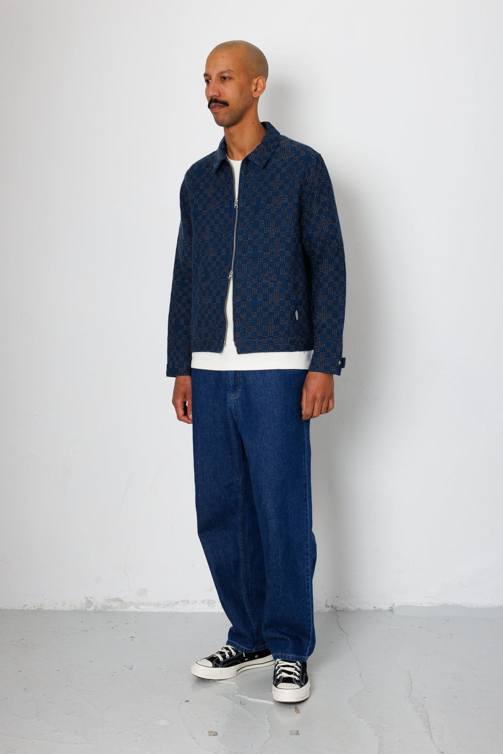Signal Blouson - Indigo Mix Checkerboard