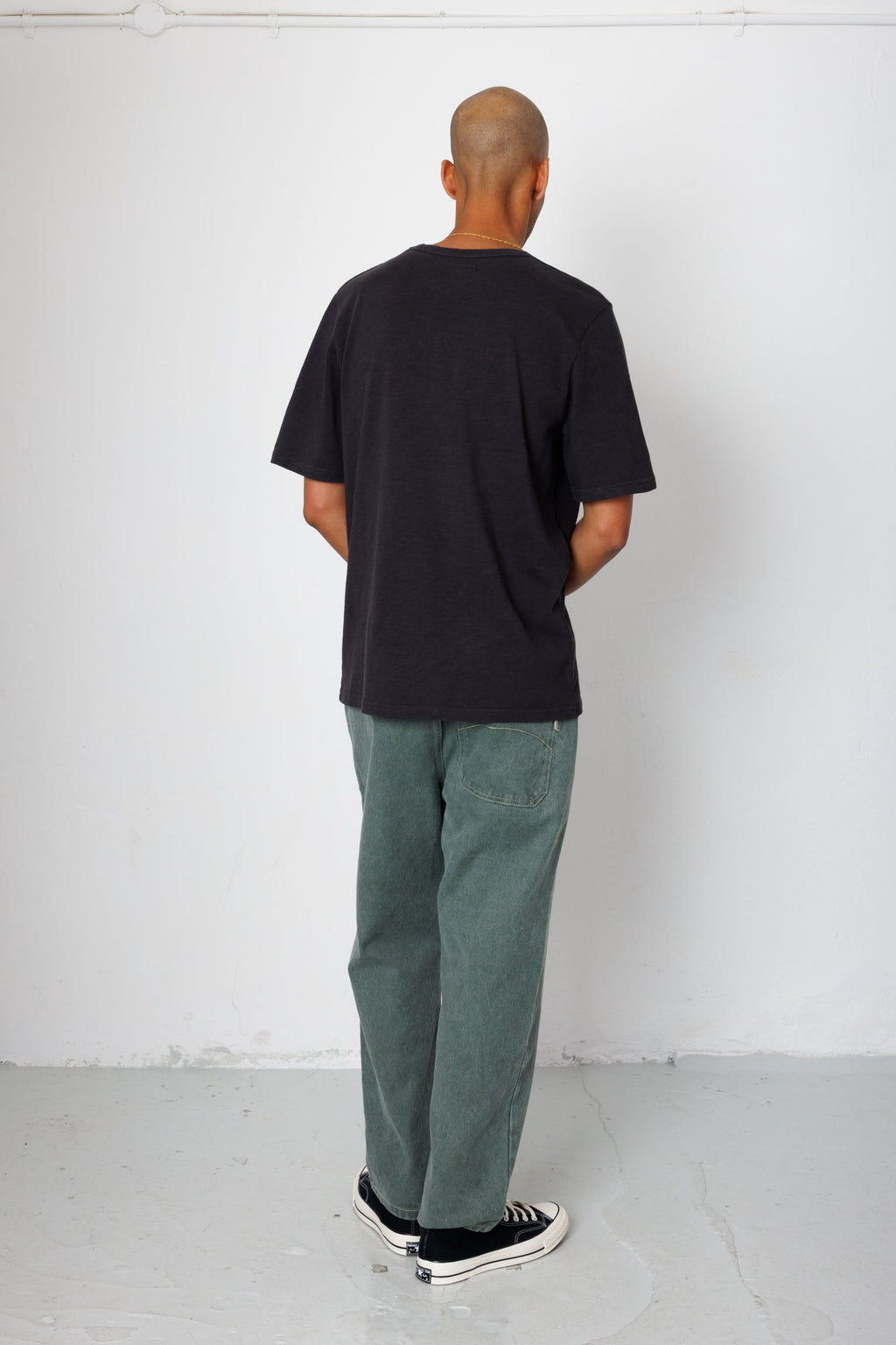 Slub Embroidery T-Shirt - Black Carousel | Folk x Goss Brothers