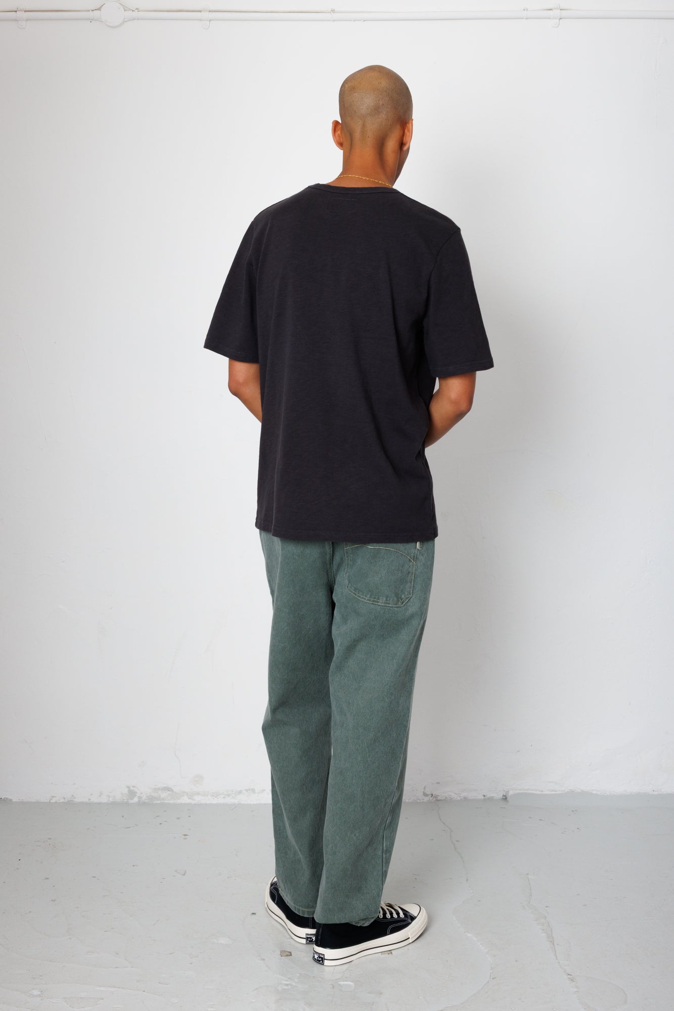 Slub Embroidery T-Shirt - Black Carousel | Folk x Goss Brothers