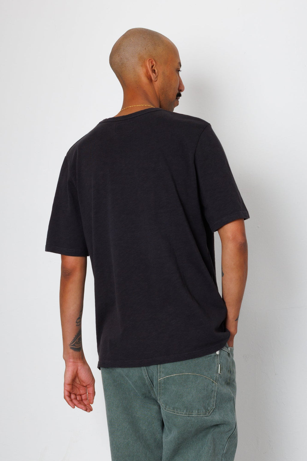 Slub Embroidery T-Shirt - Black Carousel | Folk x Goss Brothers