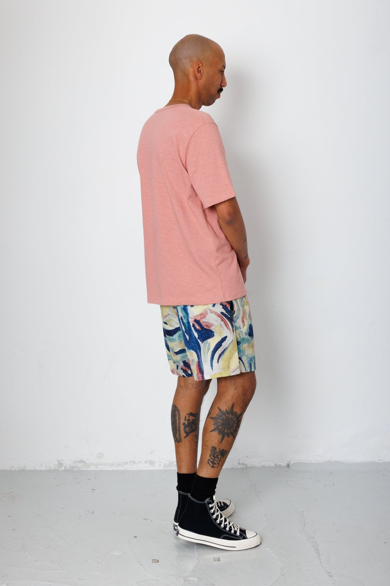 Slub Embroidery T-Shirt - Dusty Pink Parrot | Folk x Goss Brothers