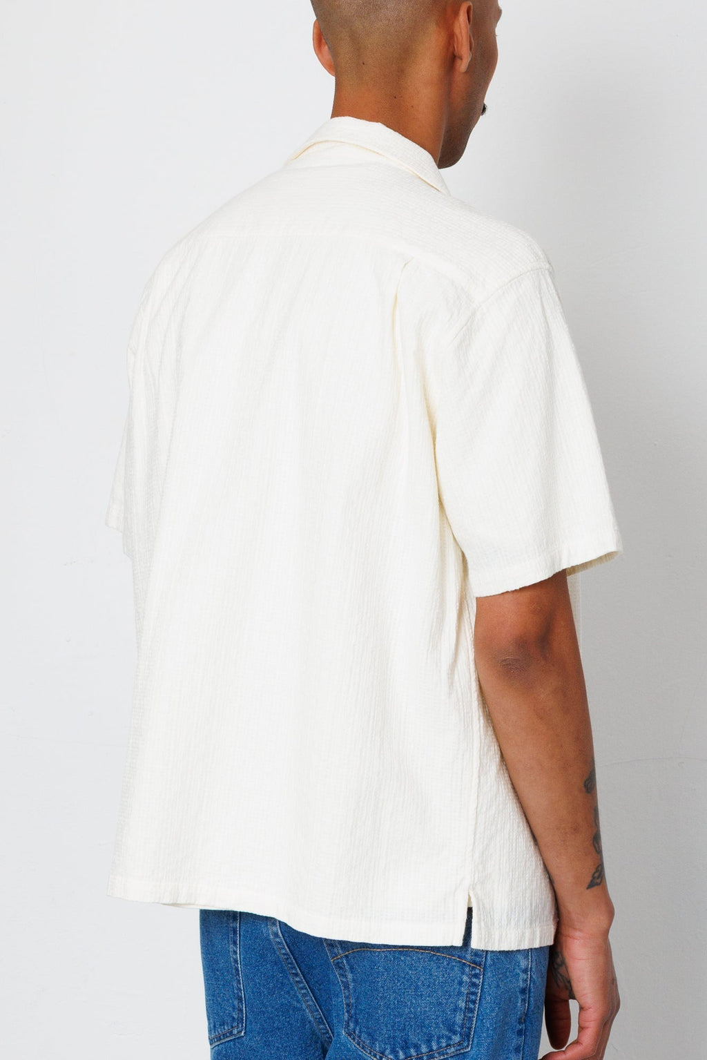 Relaxed Soft Collar Shirt - Ecru Tapestry