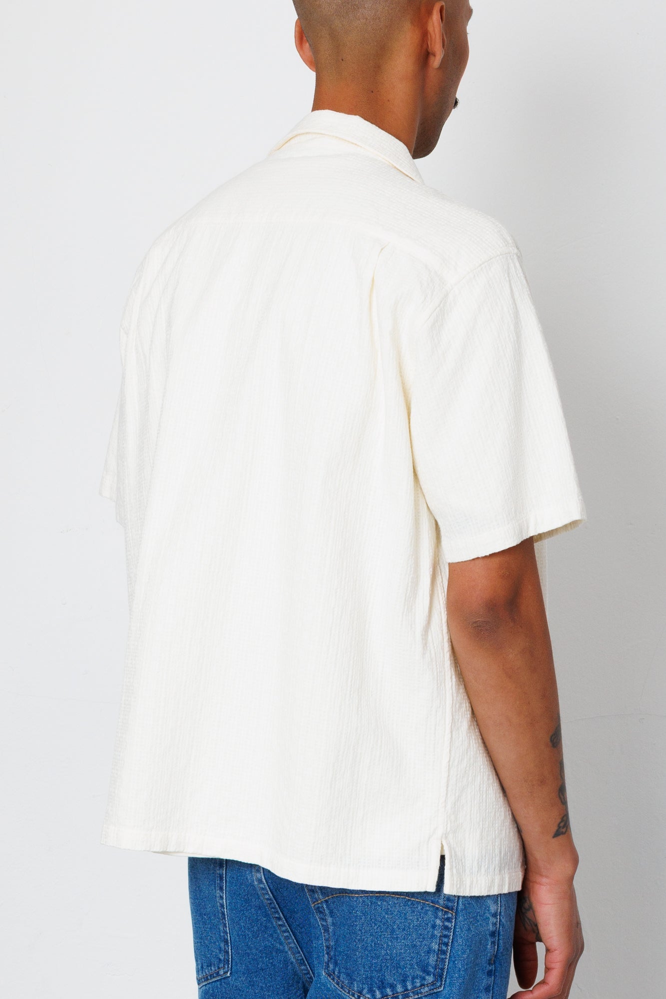 Relaxed Soft Collar Shirt - Ecru Tapestry