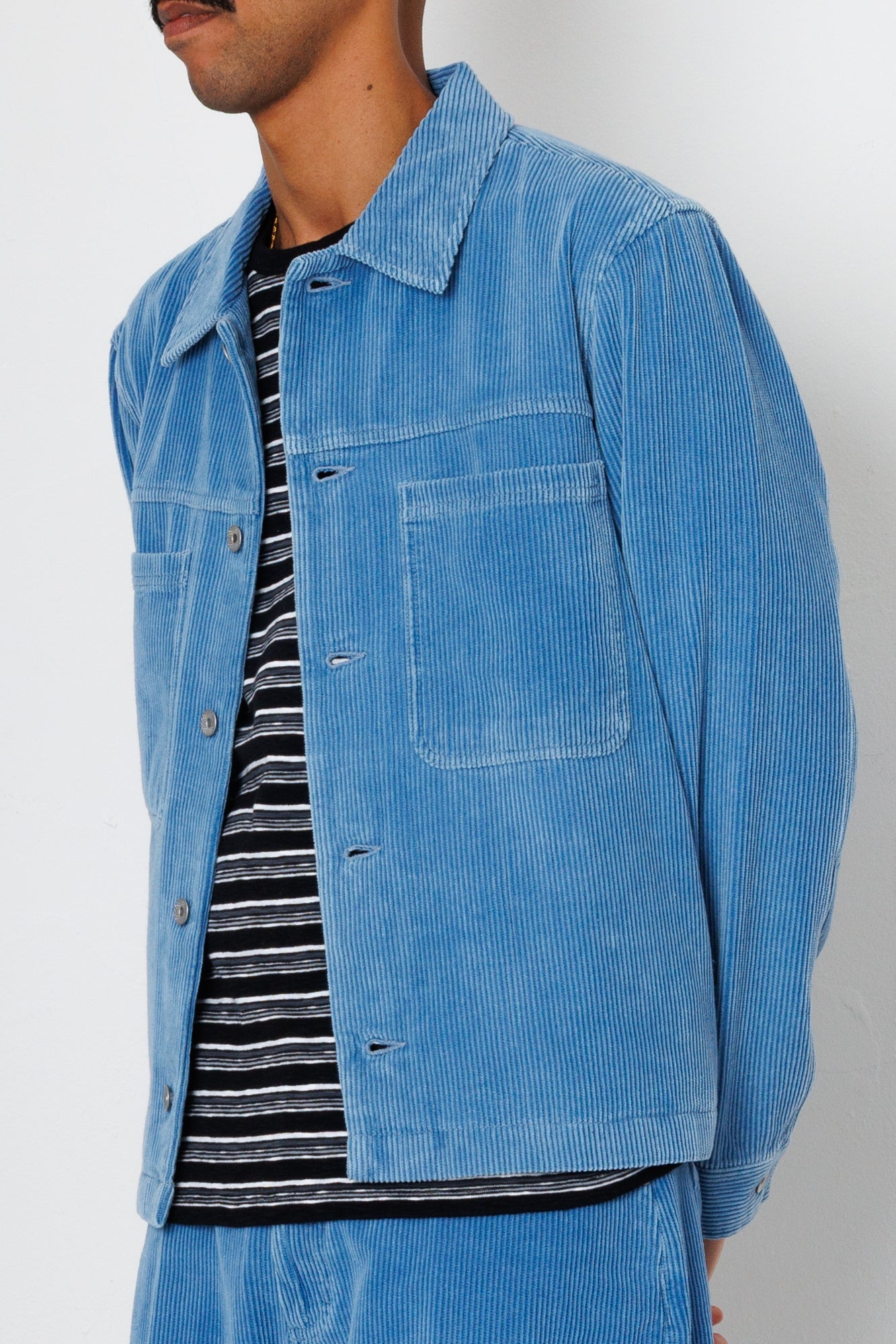 Zaki Jacket - Soft Blue Cord