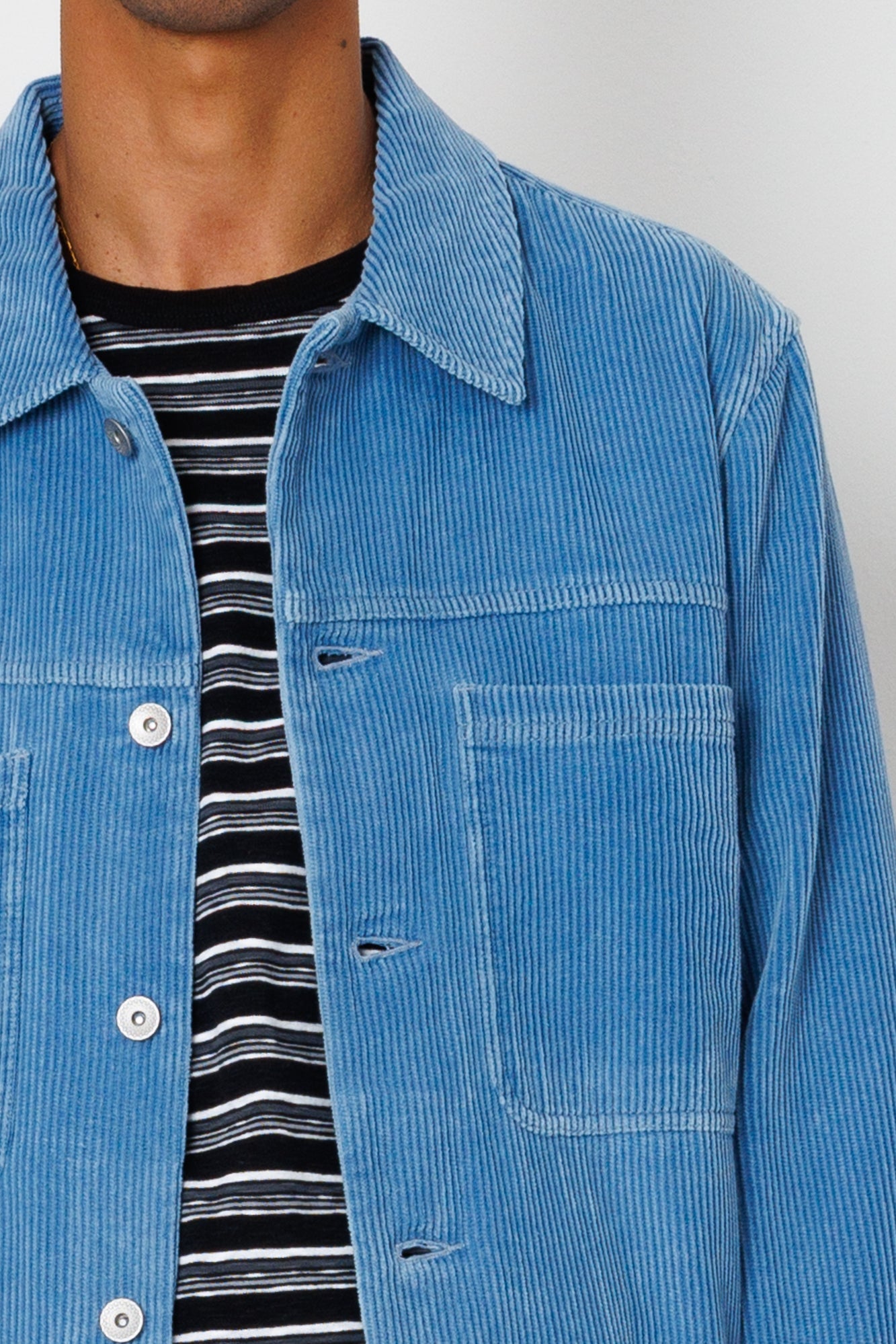 Zaki Jacket - Soft Blue Cord