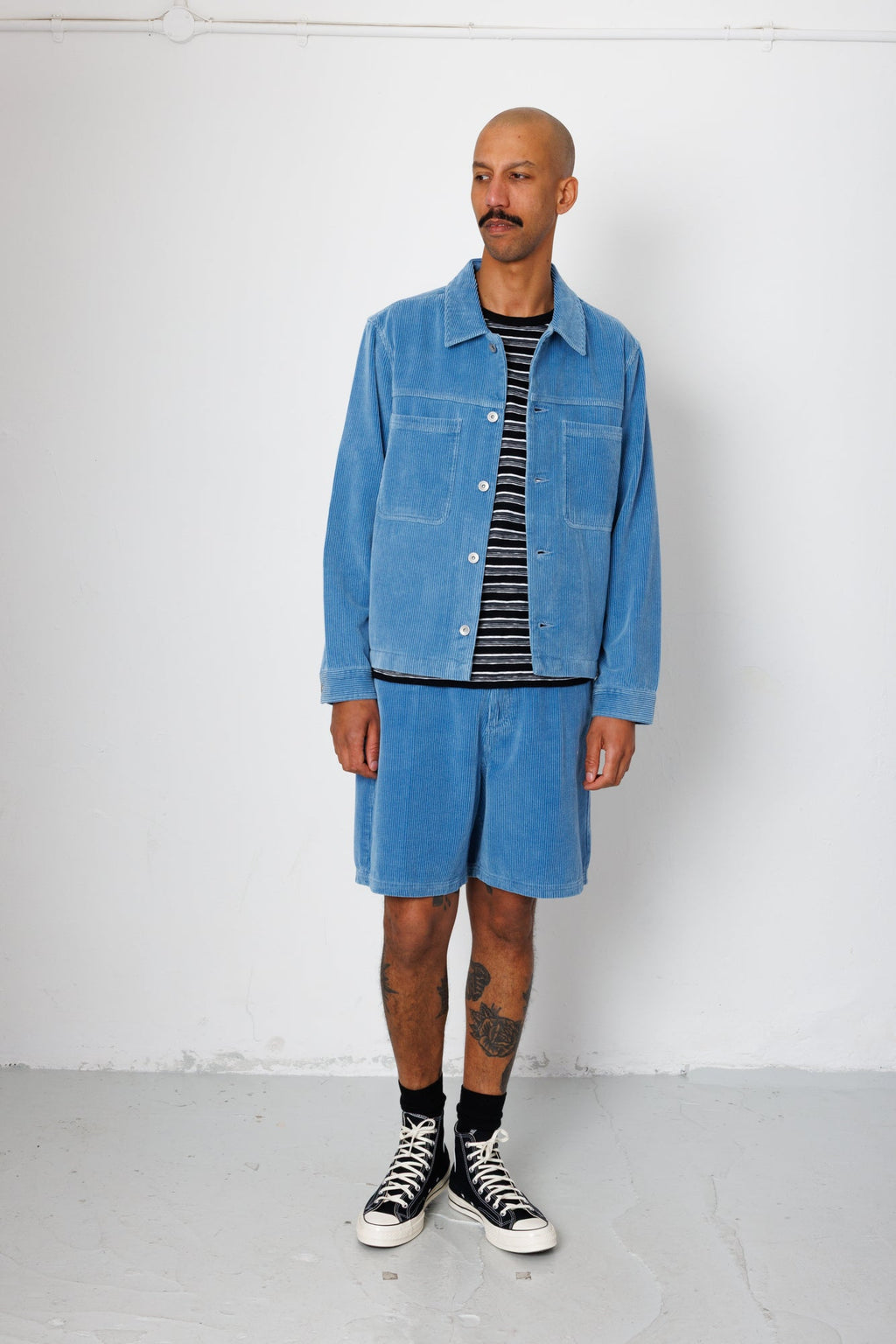 Zaki Jacket - Soft Blue Cord