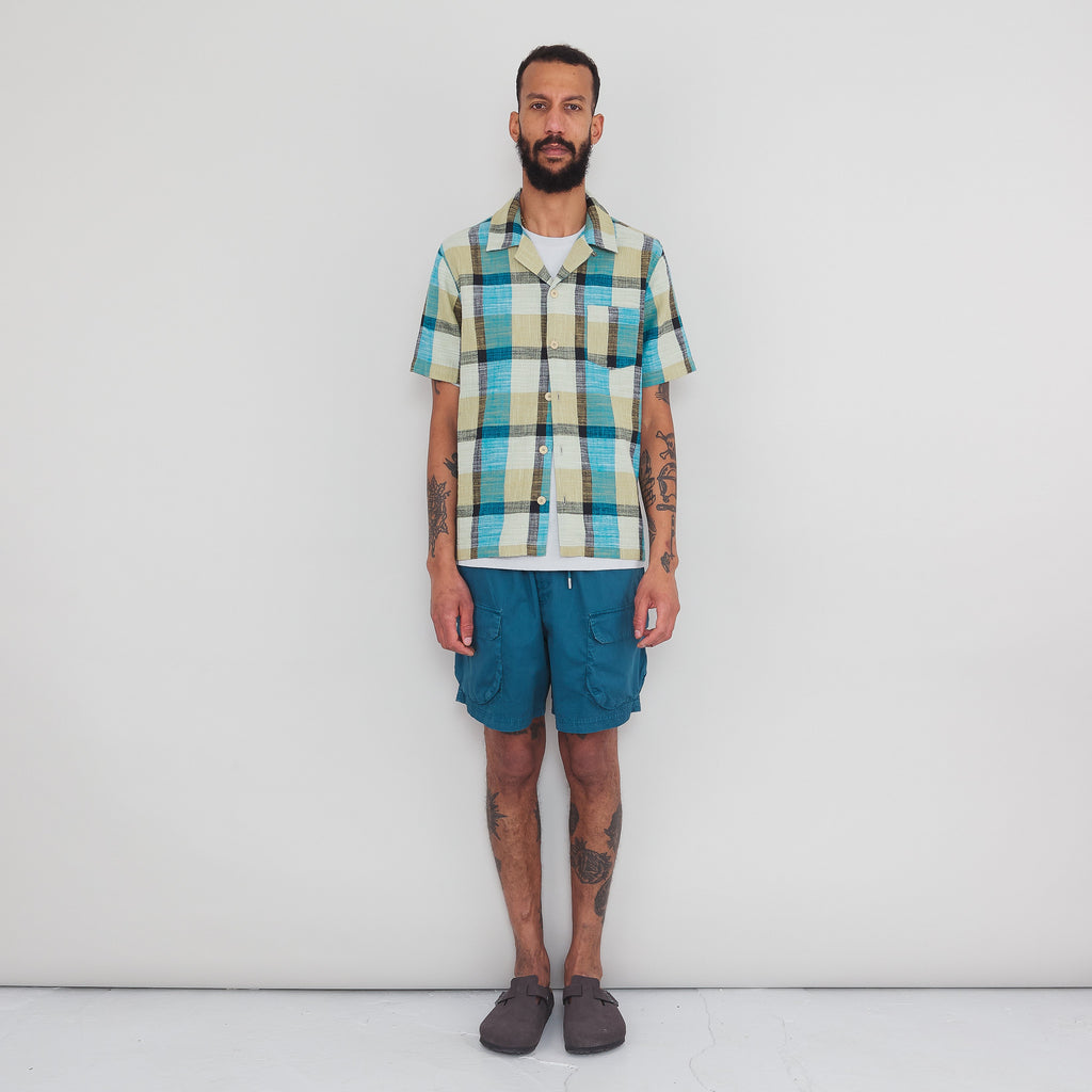 Short Sleeve Soft Collar Shirt - Multigingham Check