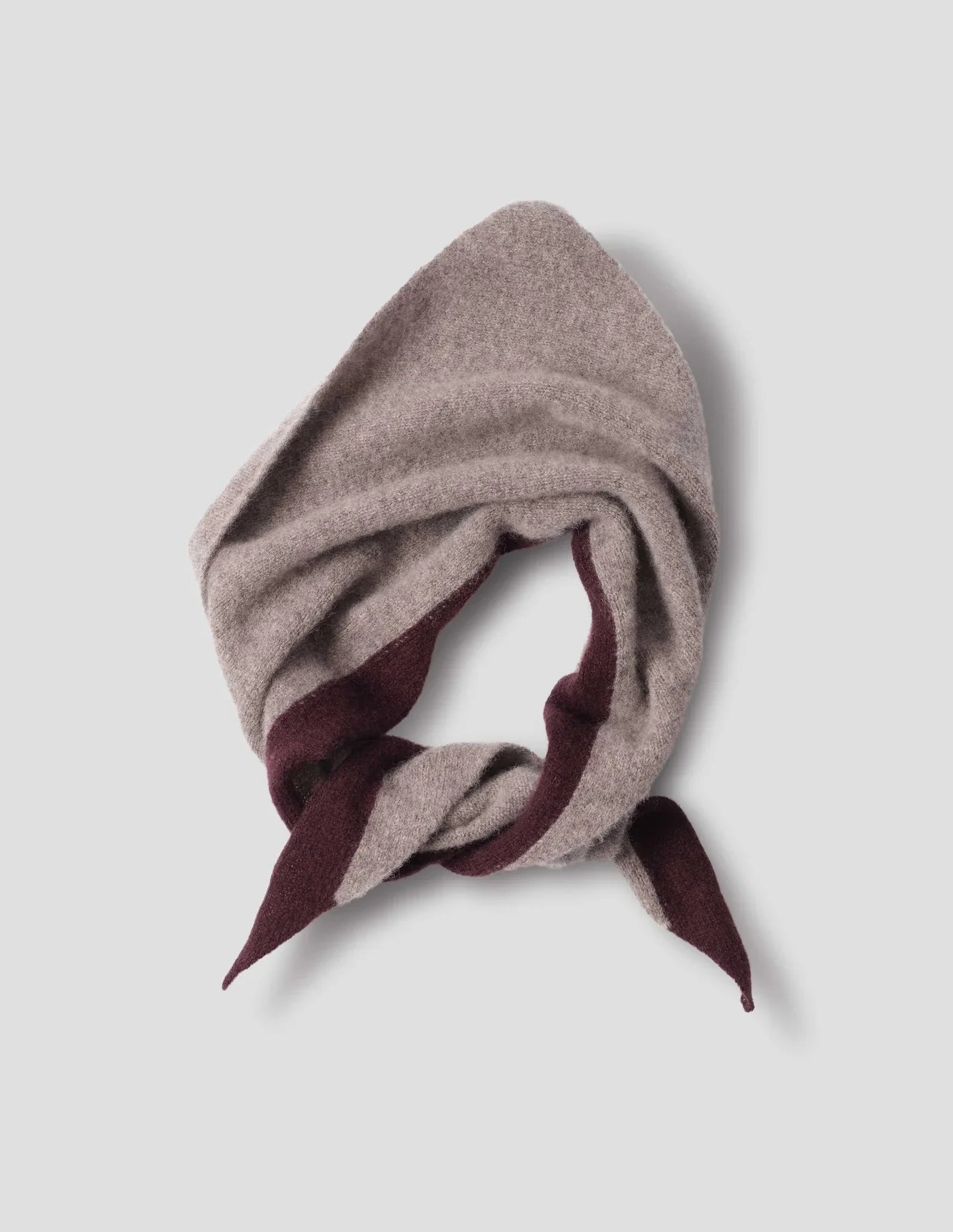 MHL | Tipped Scout Scarf - Pebble / Mahogany