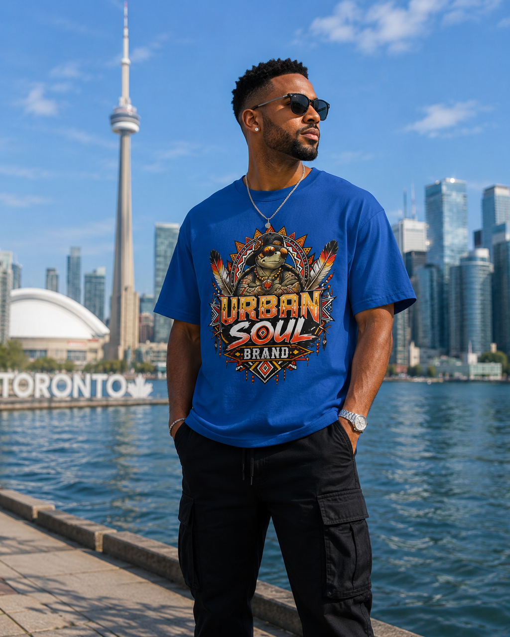 Urban Soul Brand Warrior Turtle Tee | Black Streetwear Graphic T-Shirt