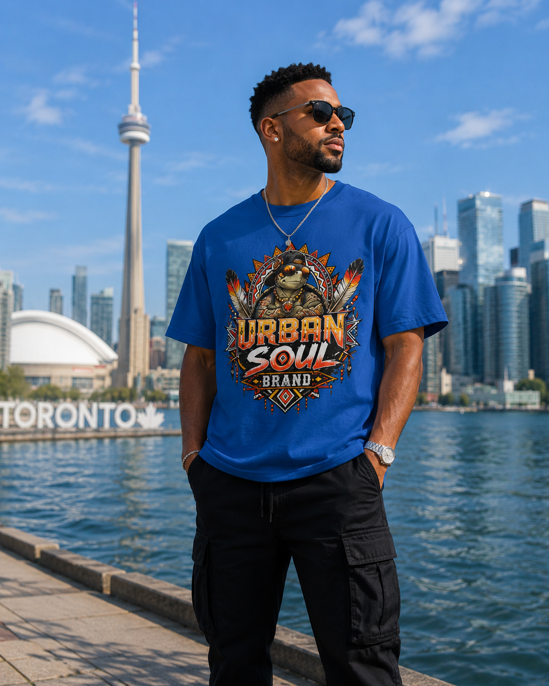 Urban Soul Brand Warrior Turtle Tee | Black Streetwear Graphic T-Shirt